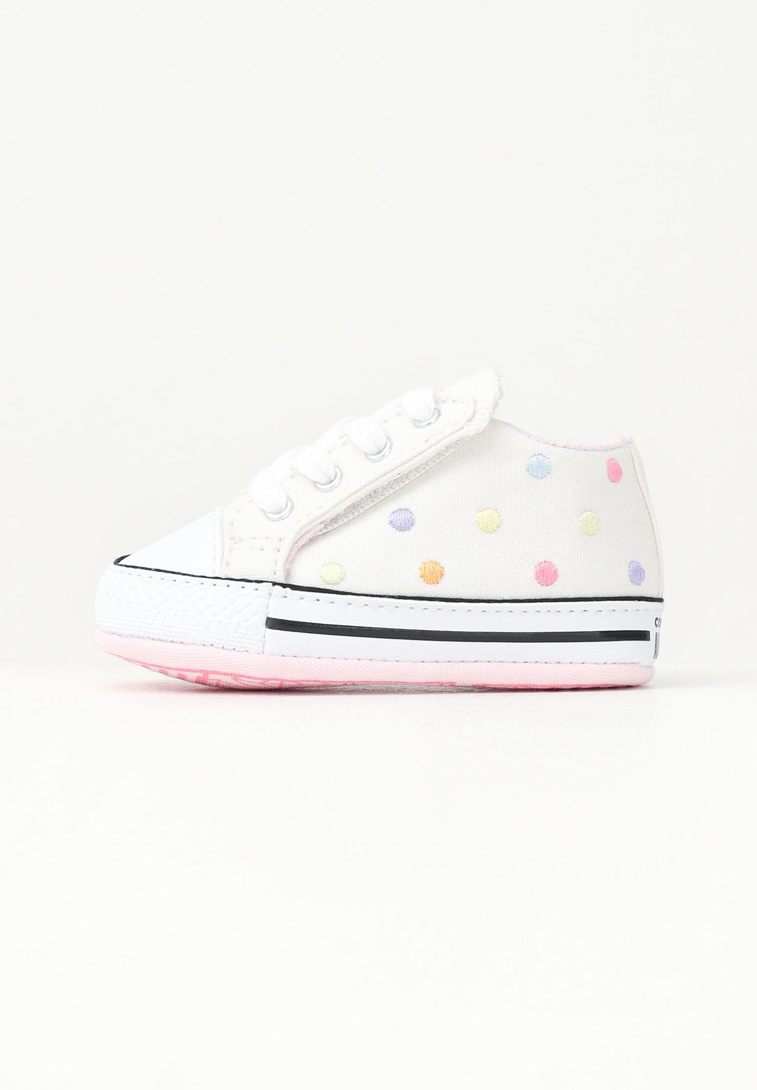 CONVERSE Scarpe da culla Chuck Taylor All Star Embroidered Polka Dots Easy On bianche da neonato A10768C CONVERSE