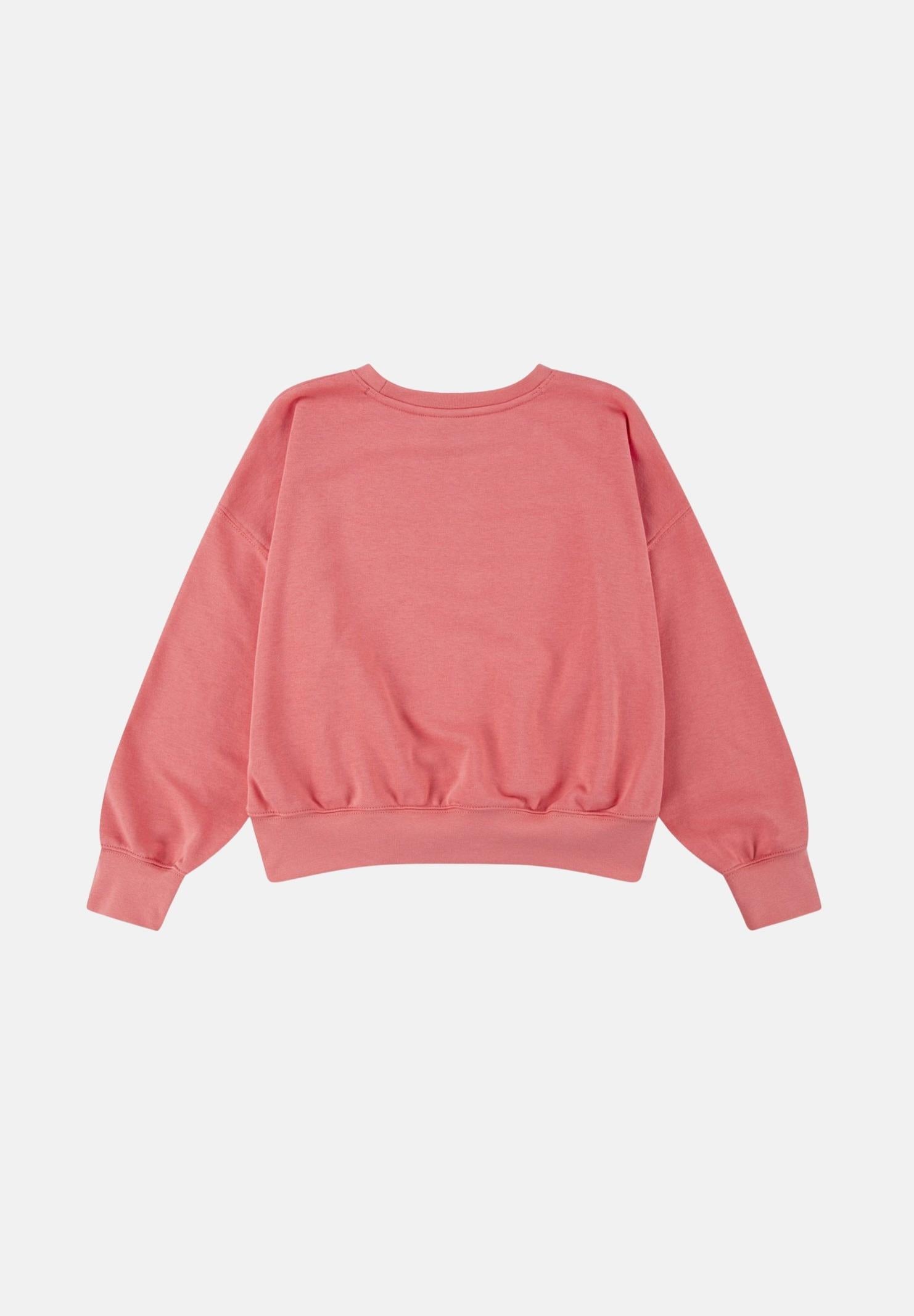 JORDAN Felpa girocollo BROOKYLN CREW rosa da bambina. <BR/> 45D506 A0Y JORDAN