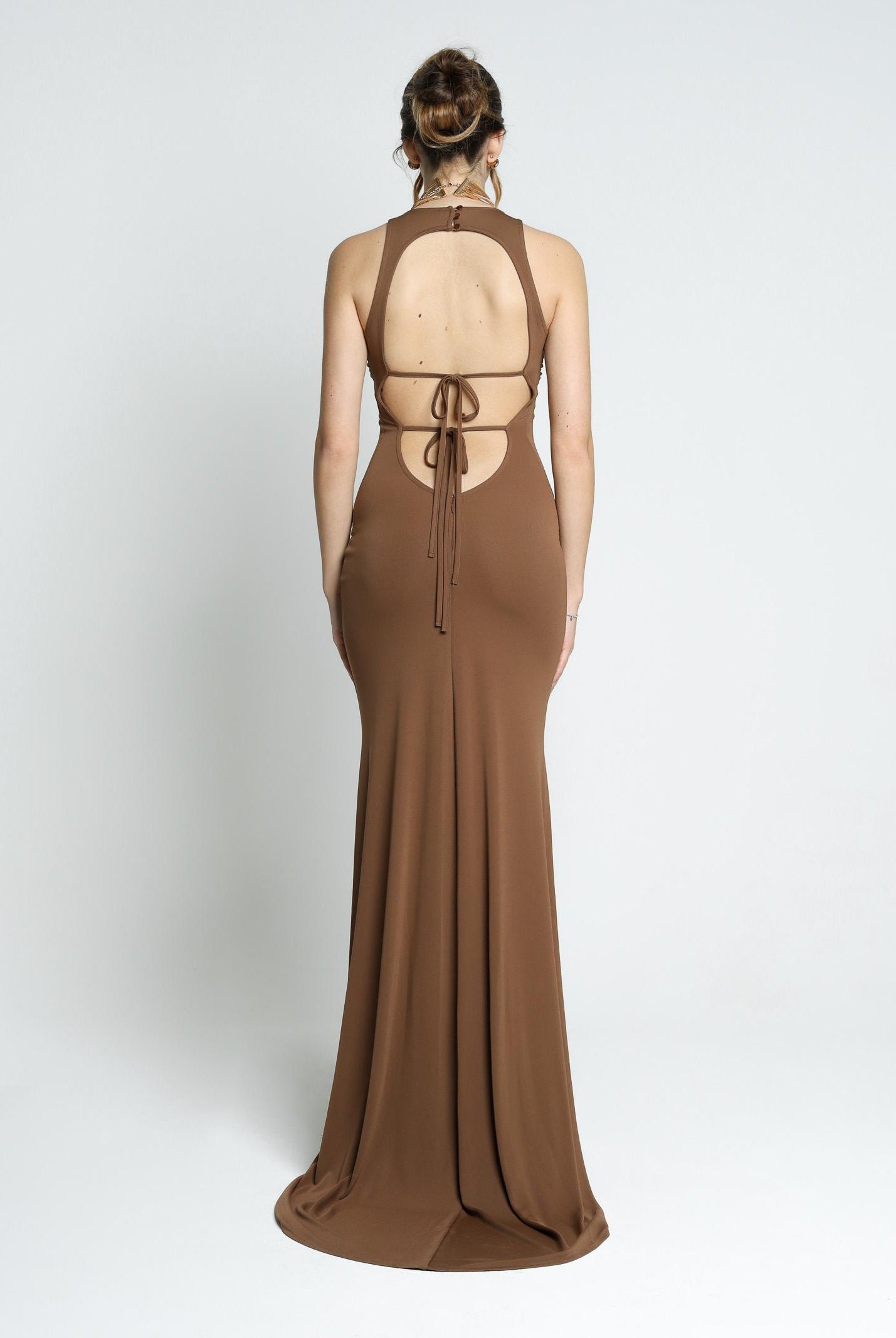 SANTAS Abito lungo BON BON marrone da donna PV25010 MARRONE SANTAS