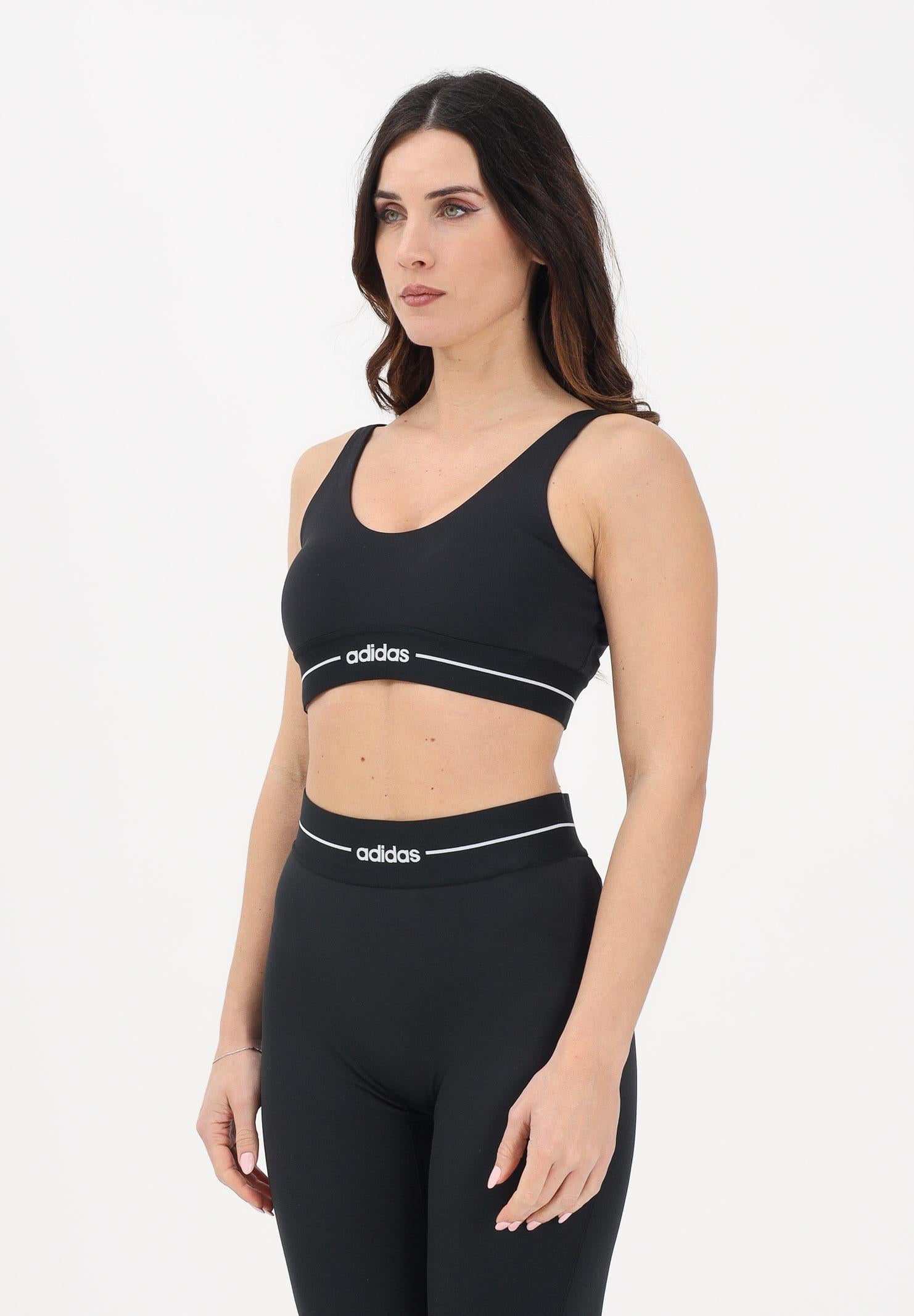 ADIDAS PERFORMANCE Top sportivo Hyperglam Light Support nero da donna KC7666 . ADIDAS PERFORMANCE