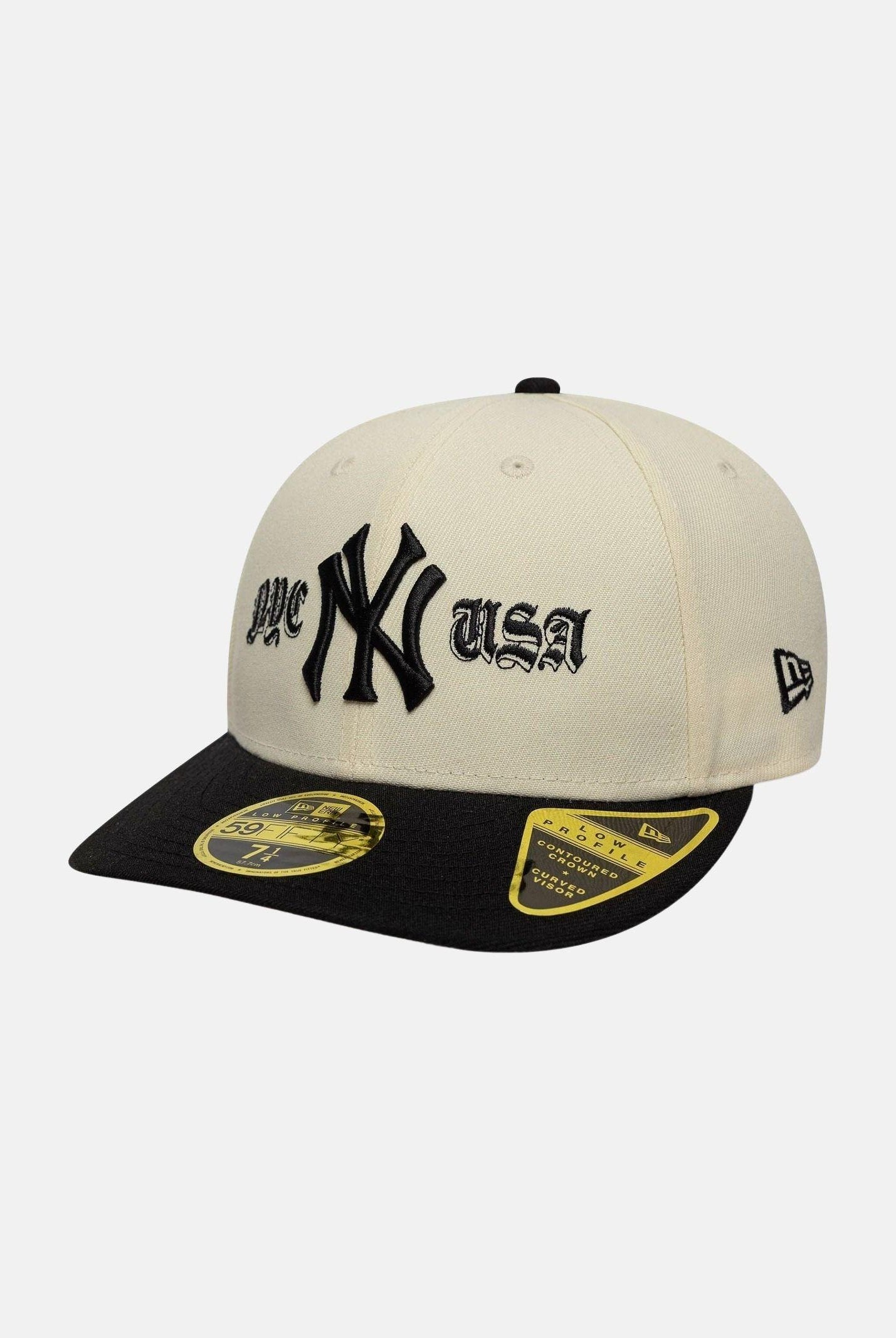 NEW ERA Cappello con visiera 59FIFTY Fitted Low Profile NY Yankees MLB beige per uomo e donna 60771843 . NEW ERA