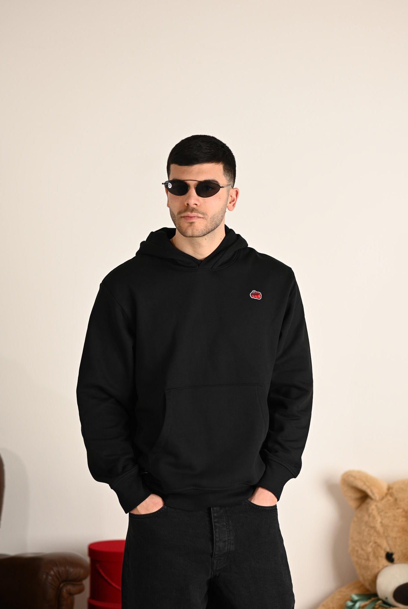 THE NORTH FACE Felpa con cappuccio Icon Relaxed nera da uomo NF0A8EU8JK31 . THE NORTH FACE