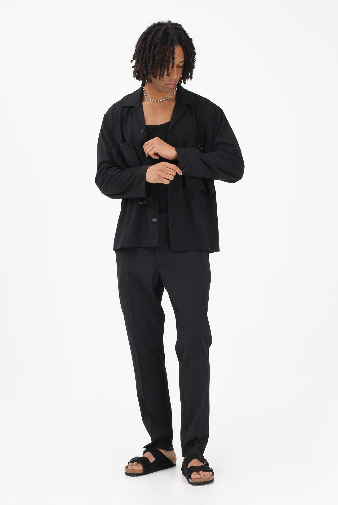 I'M BRIAN Pantalone elegante nero da uomo PA3713 009 I'M BRIAN