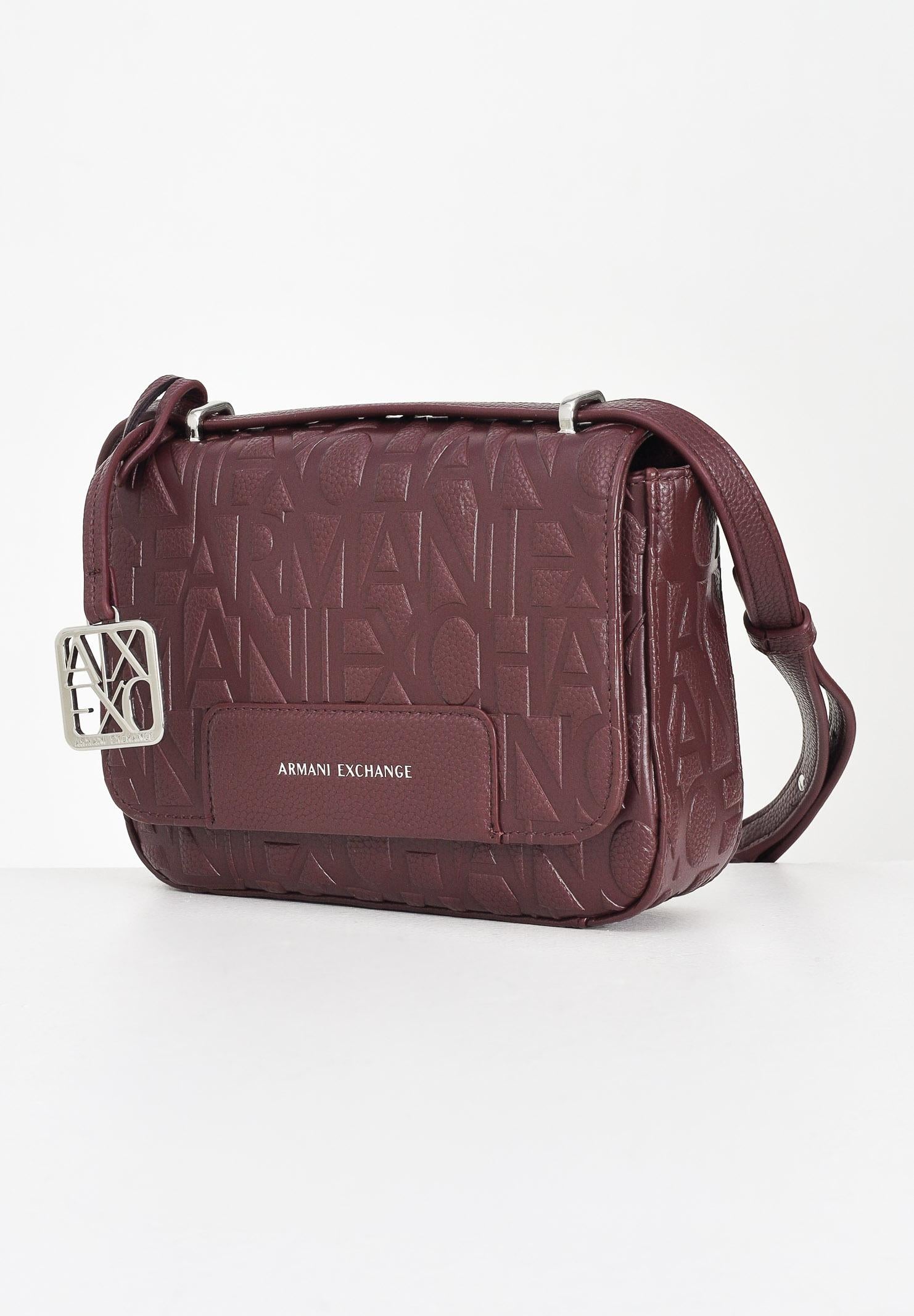 ARMANI EXCHANGE Borsa a tracolla bordeaux da donna con logo XW001577AF15774 UA343 ARMANI EXCHANGE
