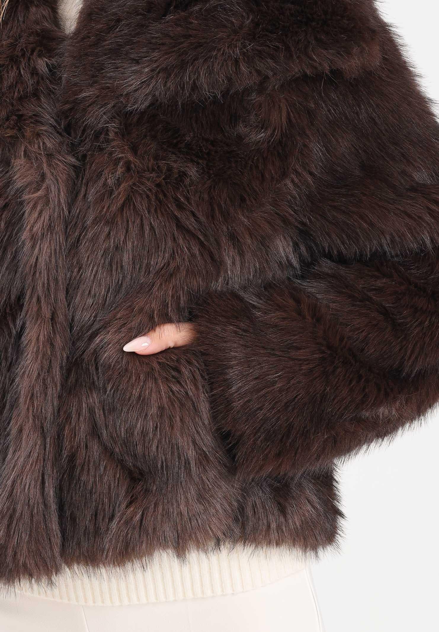 ONLY Pelliccia sintetica marrone da donna 15348977 ChocolateTorte ONLY