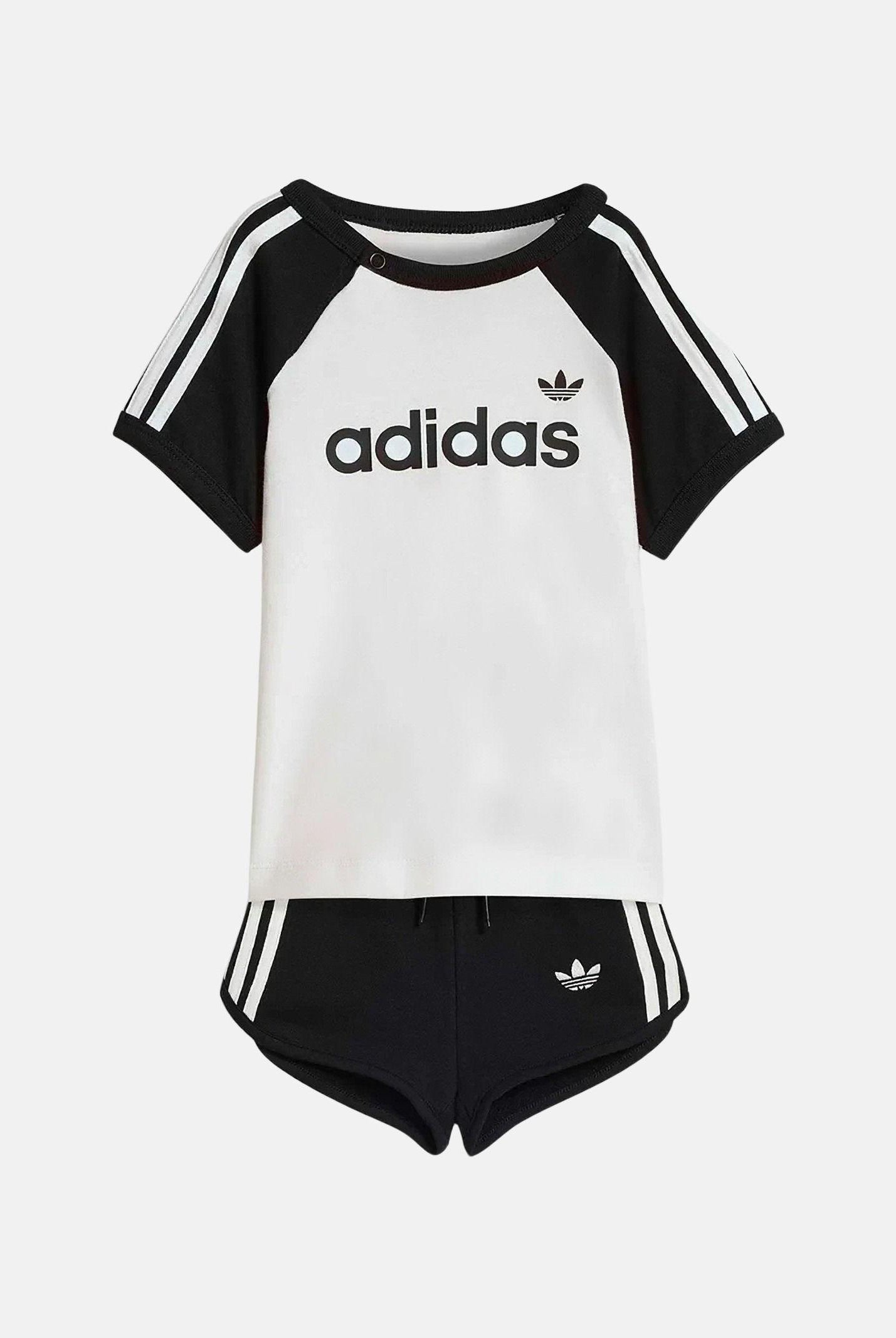 ADIDAS ORIGINALS Completino Sprinter bianco e nero da neonato KD1055 . ADIDAS ORIGINALS