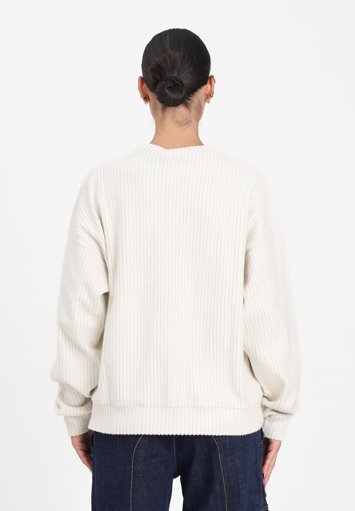 DSQUARED2 Felpa girocollo panna per donna, ragazzi e bambini in velluto a coste DQ2999D0AE3 DQ102 DSQUARED2