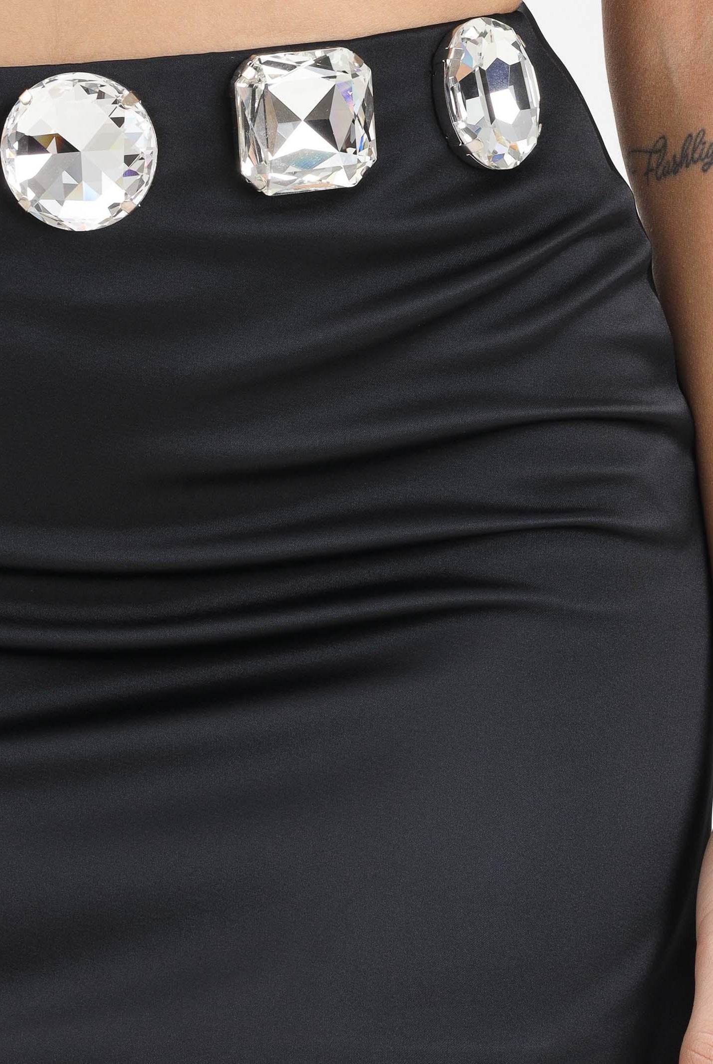 NOELL MAGGINI Abito corto nero da donna con castoni 00126105 NE NOELL MAGGINI