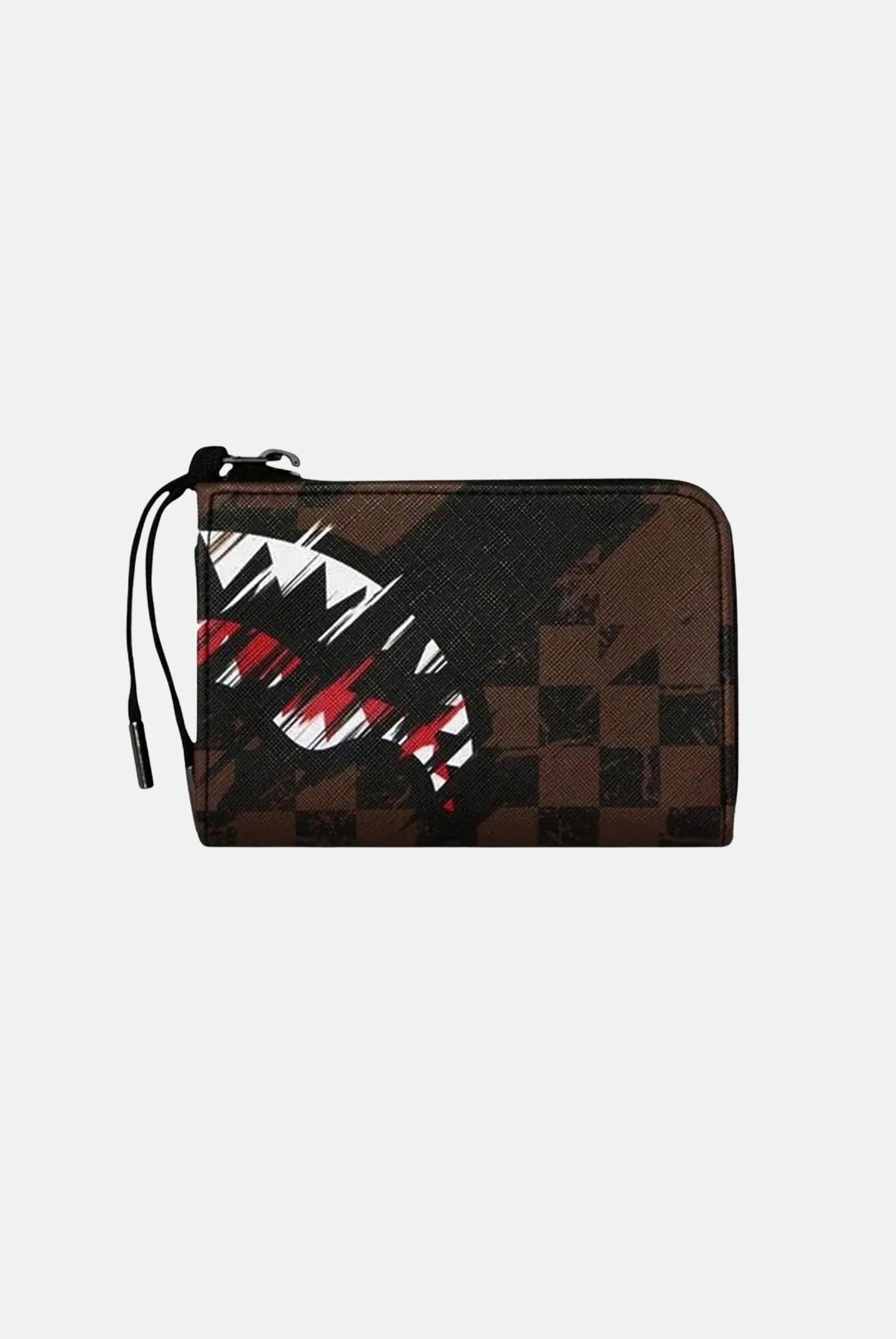 SPRAYGROUND Portafogli SMEARED GRUNGE WALLET marrone e nero per uomo e donna 910W8971NSZ . SPRAYGROUND