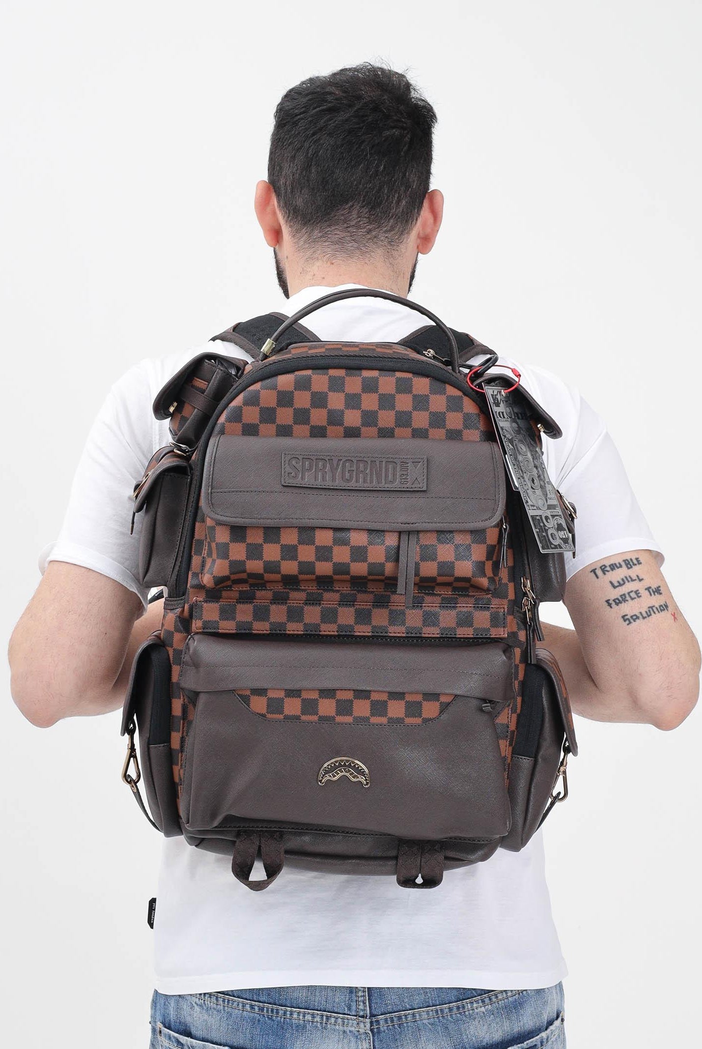 SPRAYGROUND Zaino Spec Ops Pixel Emboss marrone per uomo e donna 910B7406NSZ SPRAYGROUND