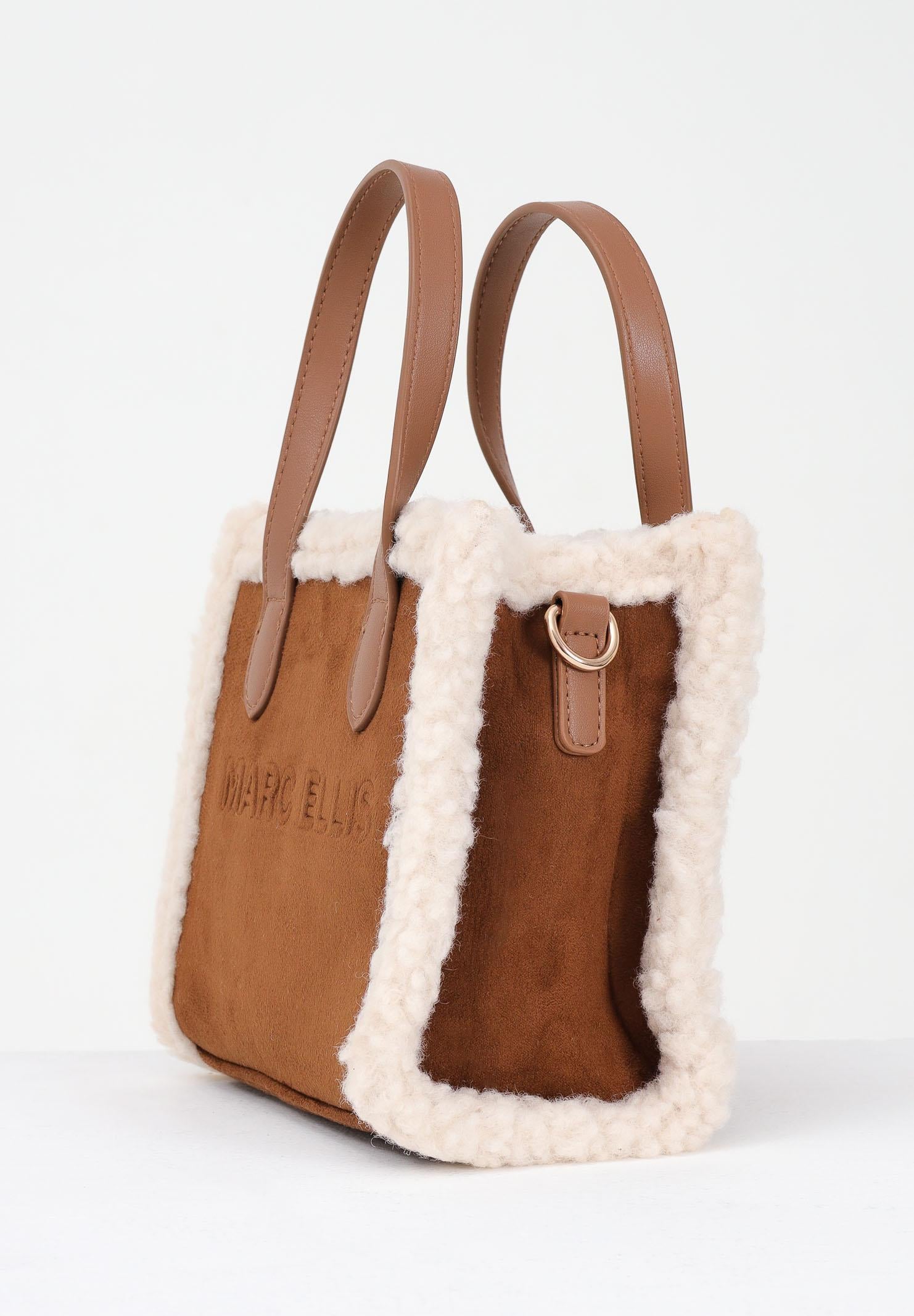 MARC ELLIS Borsa a mano Buby Suede S in morbido suede cuoio da donna BUBY-SUEDE-S DACU MARC ELLIS