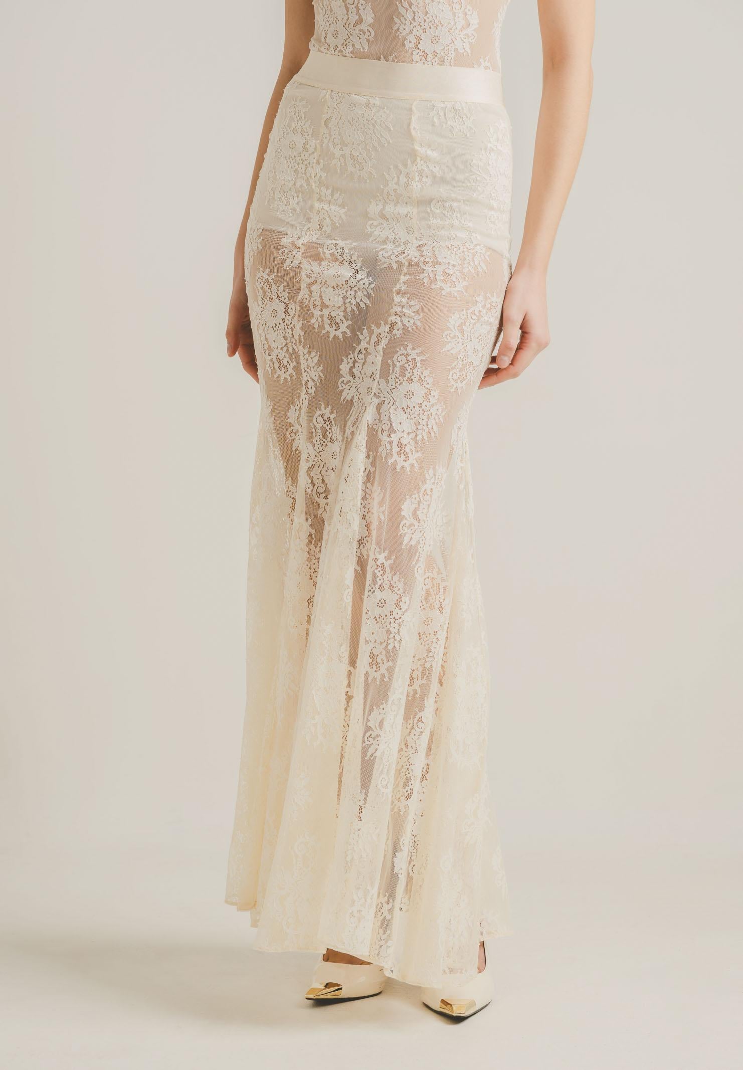 SANTAS Gonna lunga NUIT panna da donna PV2628 PA SANTAS