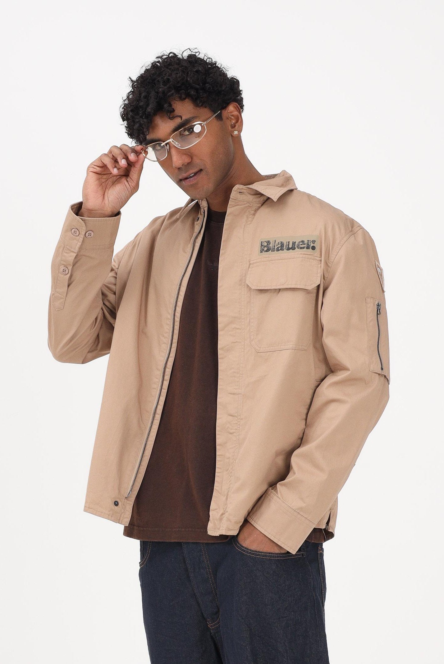 BLAUER Giacca a vento LAMBERT beige da uomo 26SBLUS04360-007499 327 BLAUER