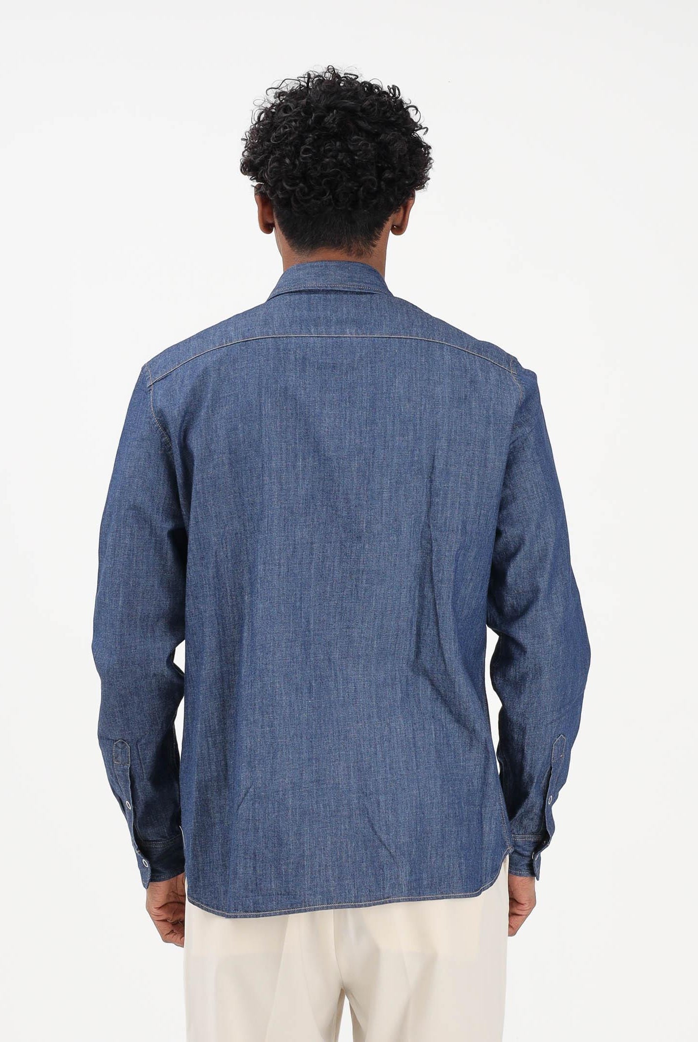 LACOSTE Camicia in denim medio da uomo CH9084 MK9 LACOSTE