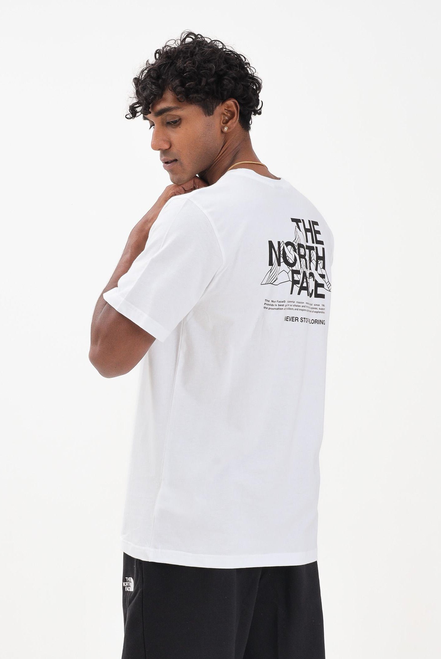 THE NORTH FACE T-shirt a manica corta MOUNTAIN SKETCH bianca da uomo NF0A8EE8FN41 THE NORTH FACE
