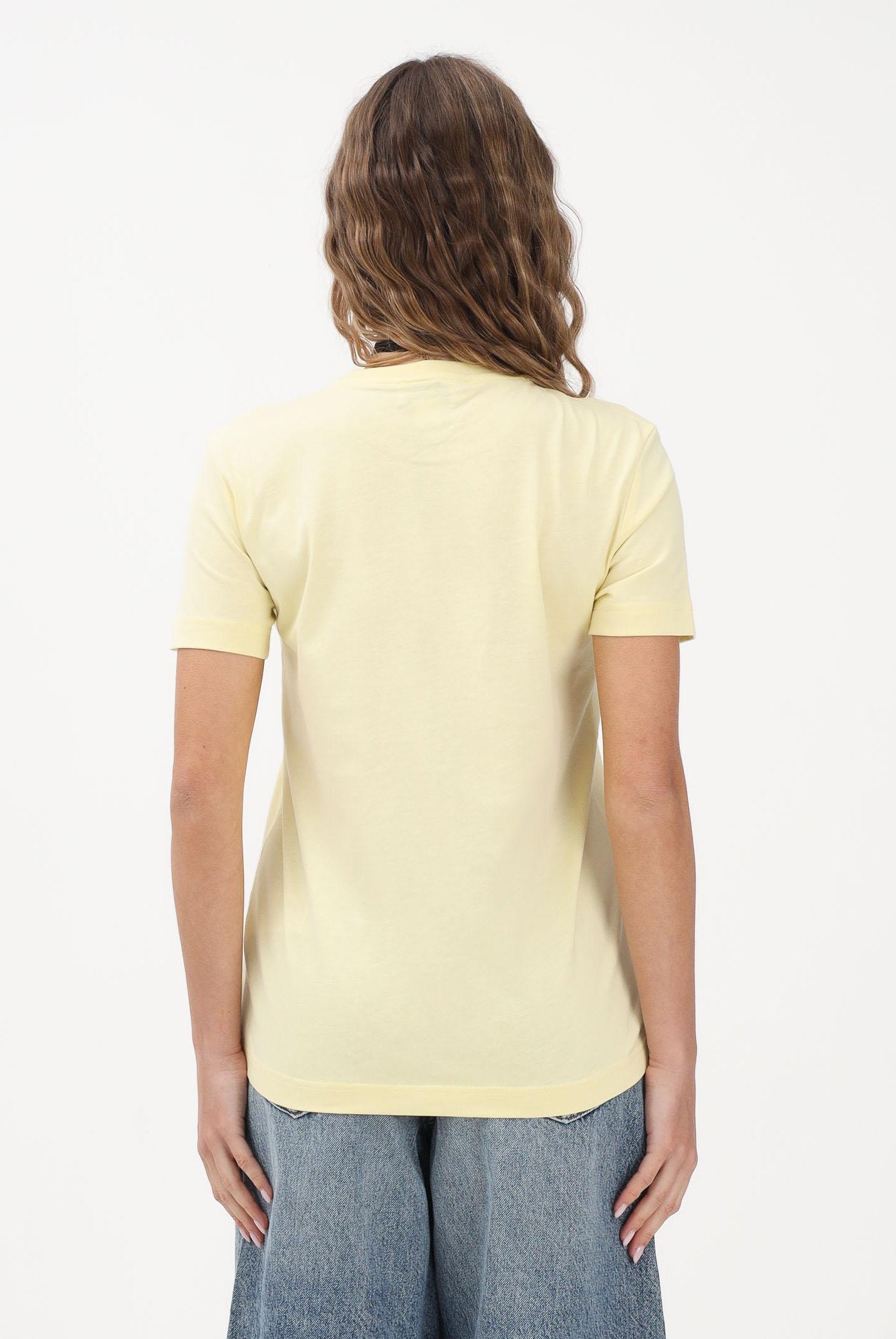 CALVIN KLEIN JEANS T-shirt a manica corta gialla da donna con logo LV047B224G 4MY CALVIN KLEIN JEANS