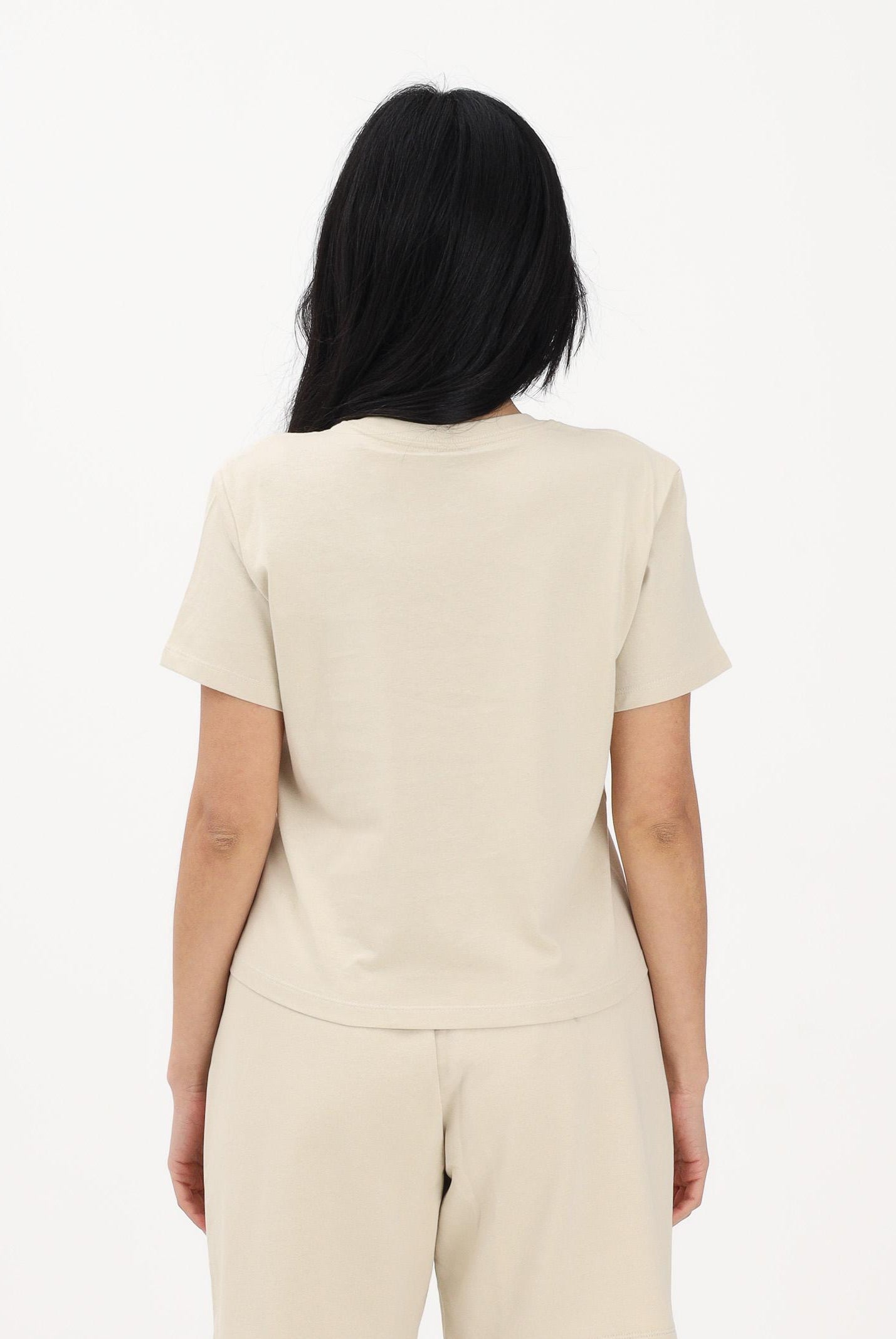 THE NORTH FACE T-shirt a manica corta Essential Regular Cutie beige da donna NF0A8GR1DOM1 . THE NORTH FACE