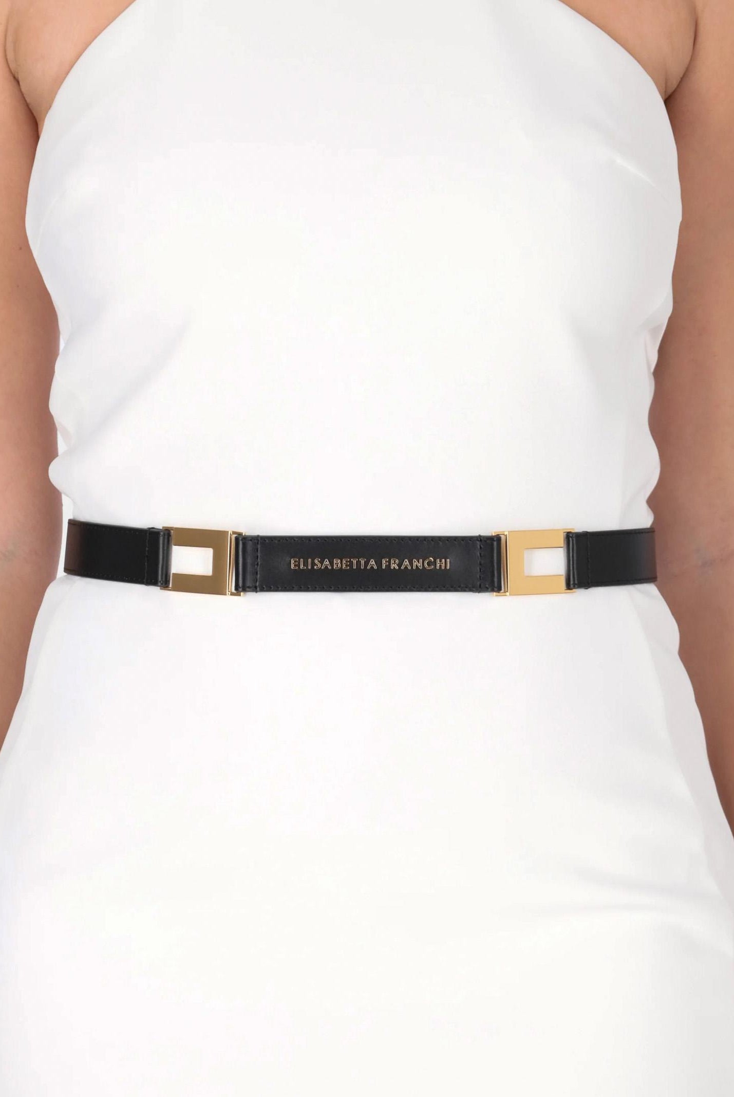 ELISABETTA FRANCHI Cintura nera da donna con logo CT09S61E2 110 ELISABETTA FRANCHI