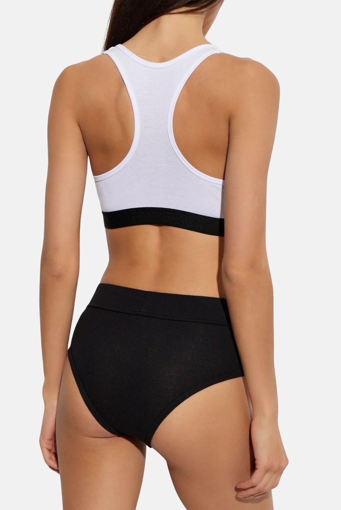 PALM ANGELS Bralette Track Top Bra white bianco, colore basico bianco, donna. PLA1UWTP04SI WH PALM ANGELS
