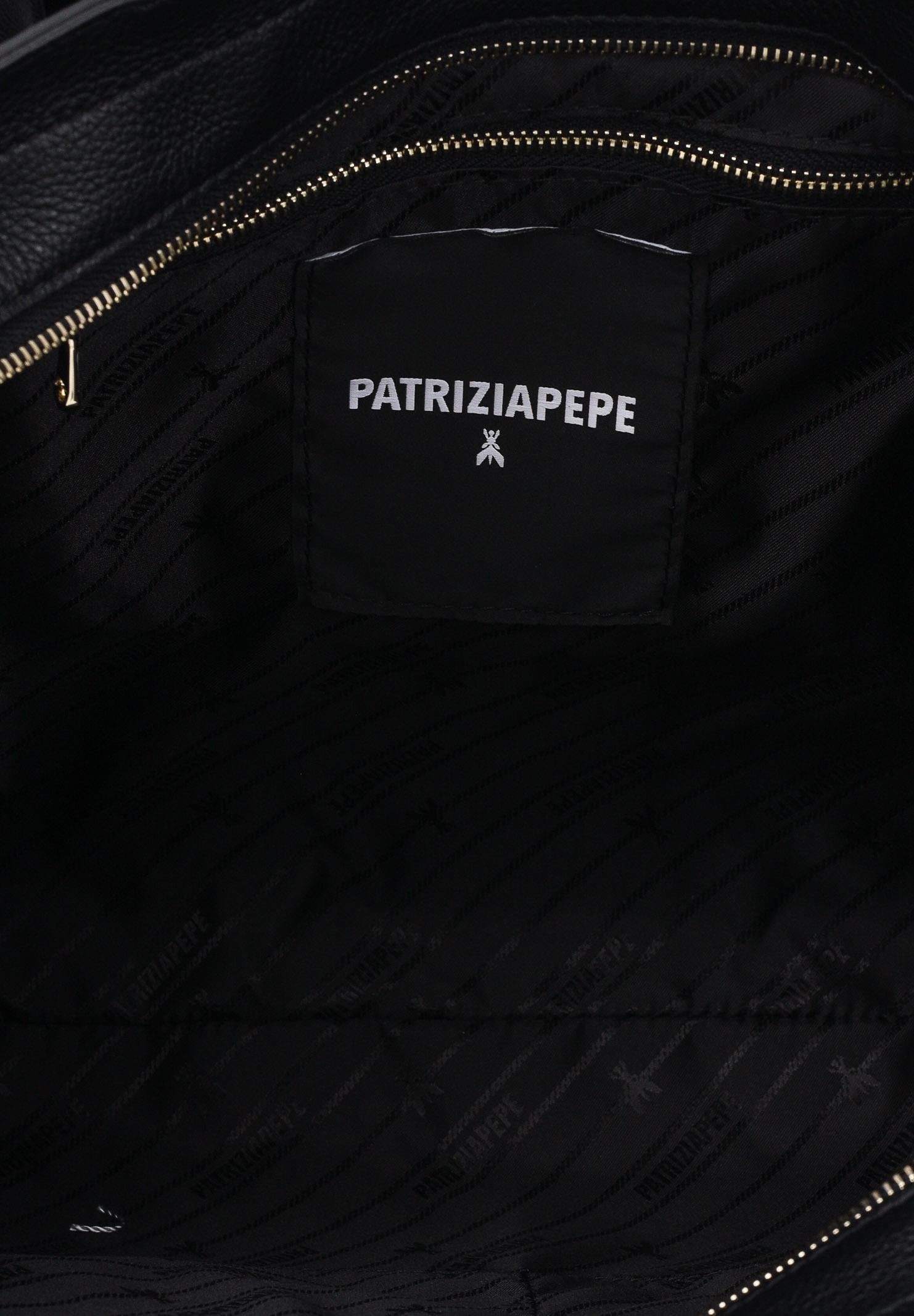 PATRIZIA PEPE Shopper nera da donna 8B0235L001 K470 PATRIZIA PEPE