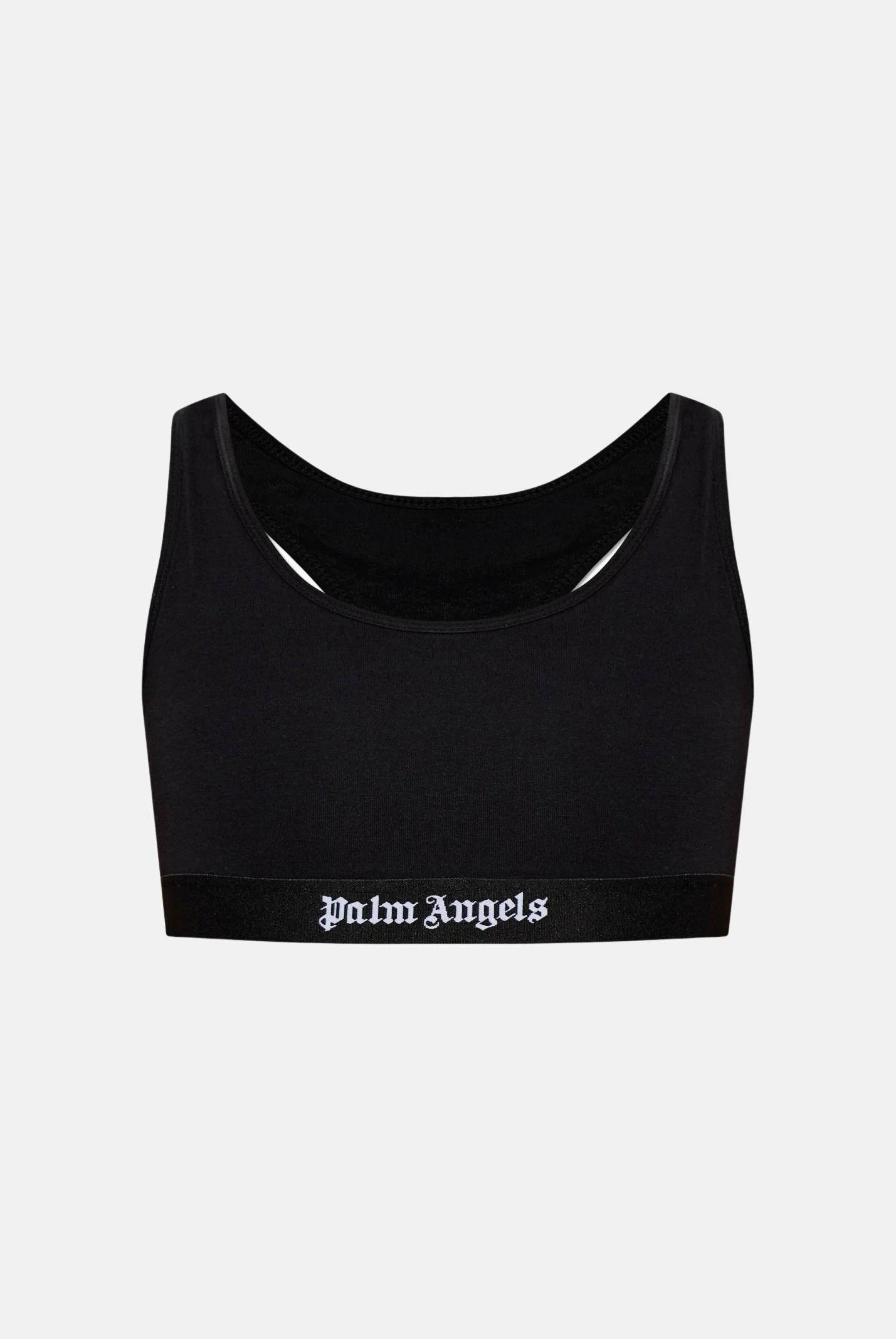 PALM ANGELS Bralette Track Top Bra black nero, colore basico nero, donn PLA1UWTP04SI BL PALM ANGELS