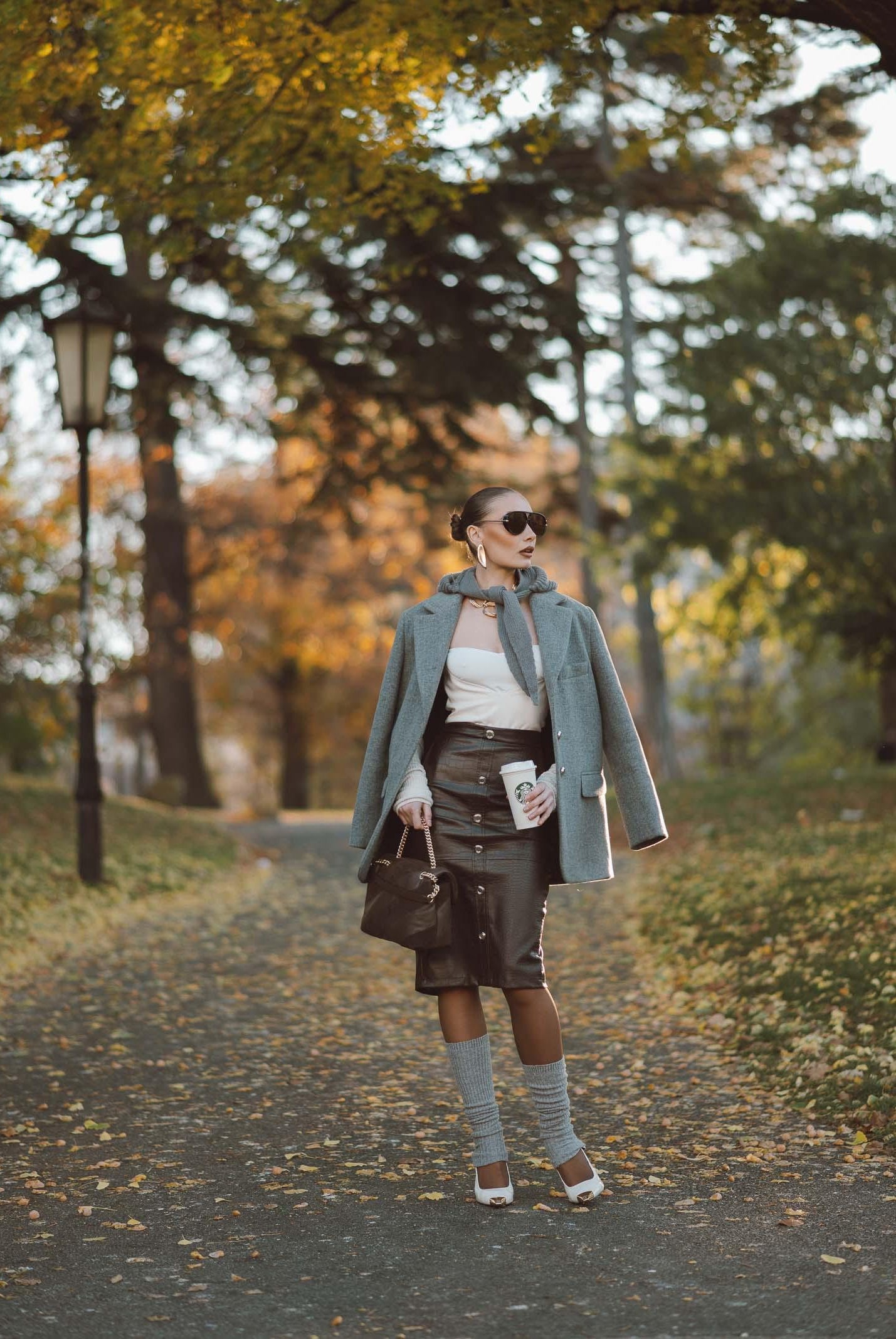 SANTAS Cappotto corto LUMIÈRE grigio da donna PV2620 GR SANTAS