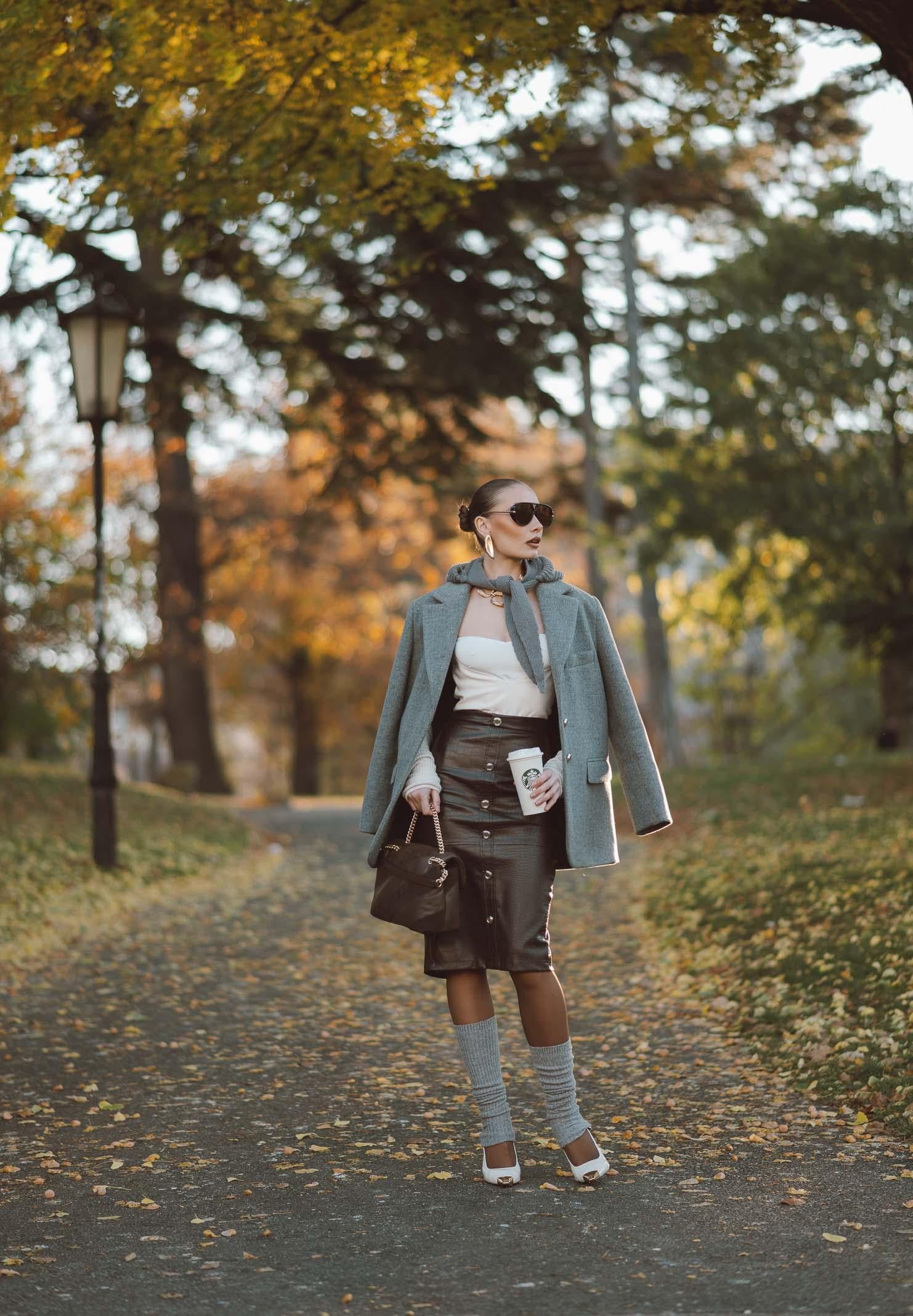 SANTAS Cappotto corto LUMIÈRE grigio da donna PV2620 GR SANTAS