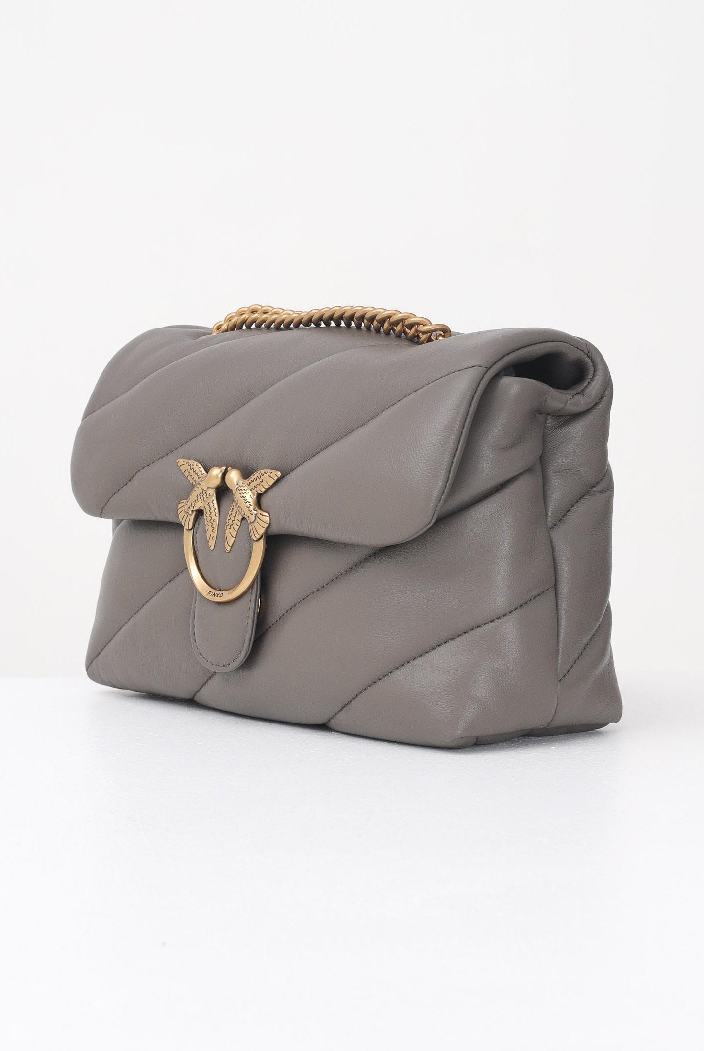 PINKO Borsa a tracolla Classic Love Bag Puff grigio asfalto da donna 100038A0F2 K33Q PINKO