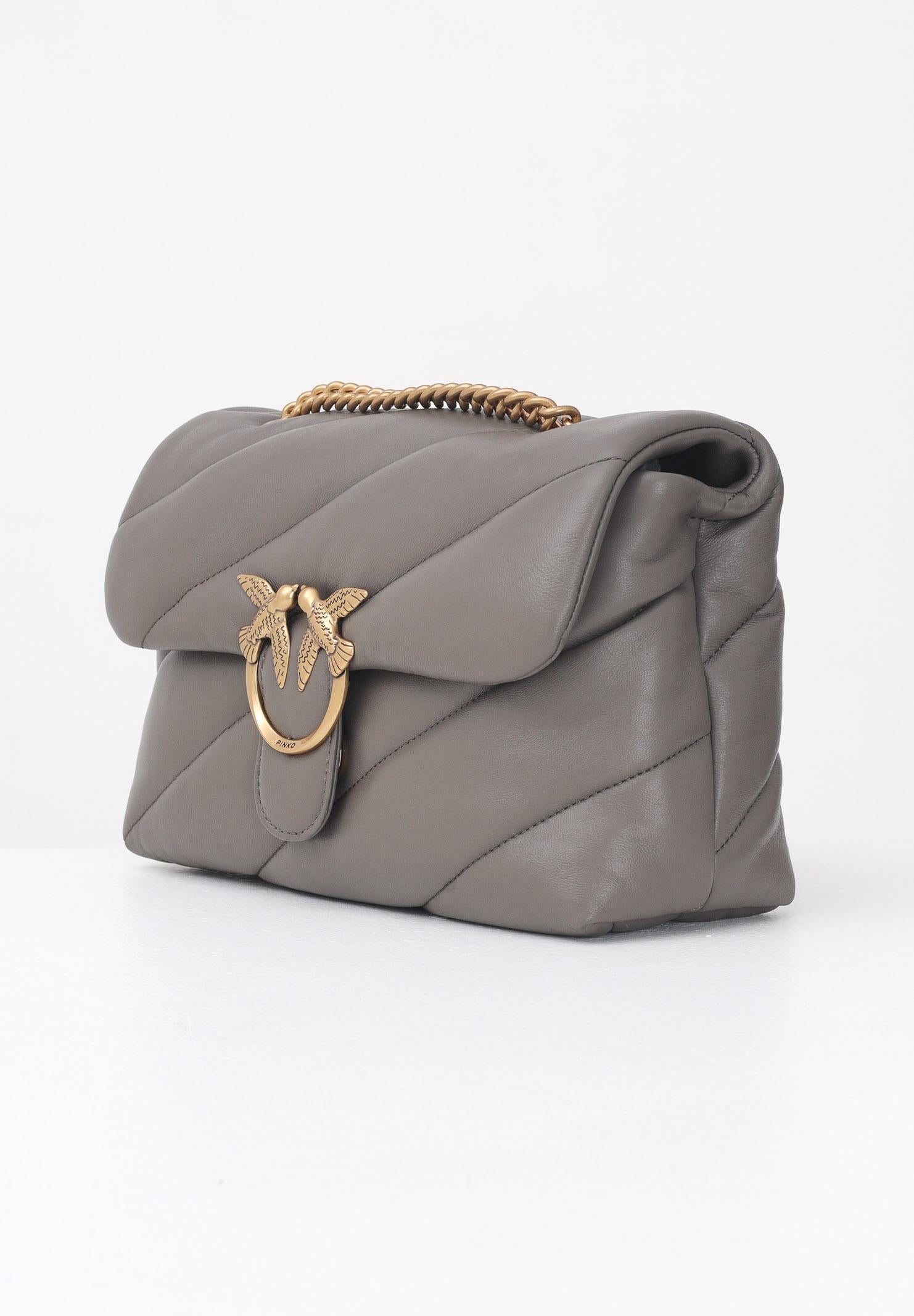 PINKO Borsa a tracolla Classic Love Bag Puff grigio asfalto da donna 100038A0F2 K33Q PINKO