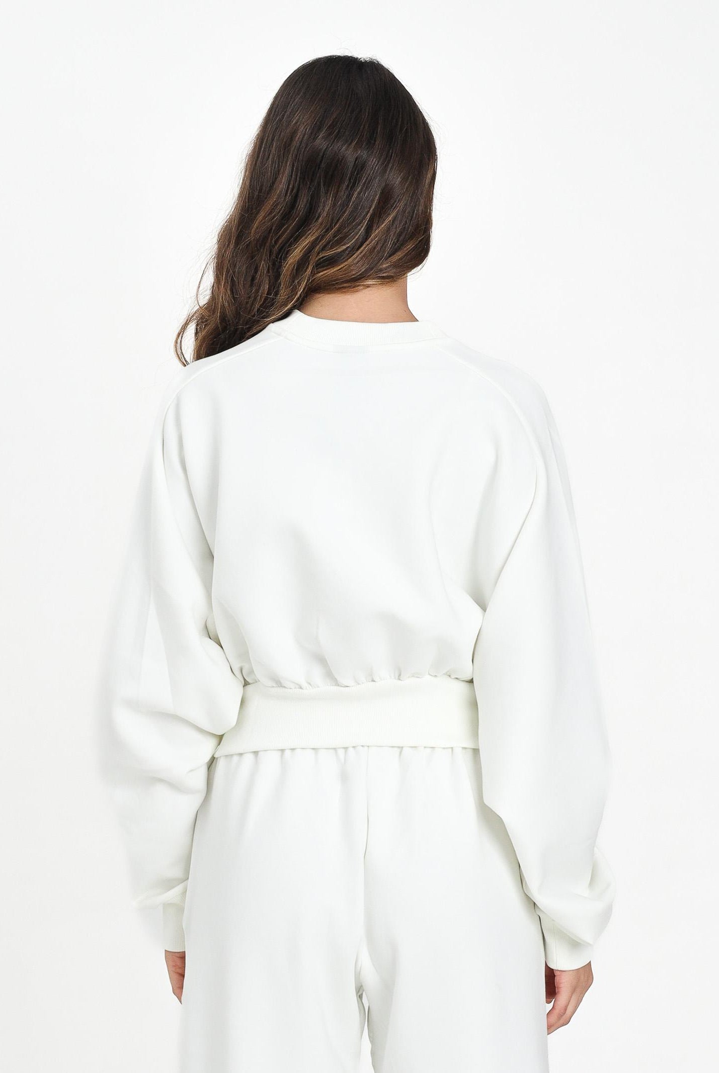 ADIDAS PERFORMANCE Felpa girocollo Soft Lux Loose bianca da donna JV9893 . ADIDAS PERFORMANCE