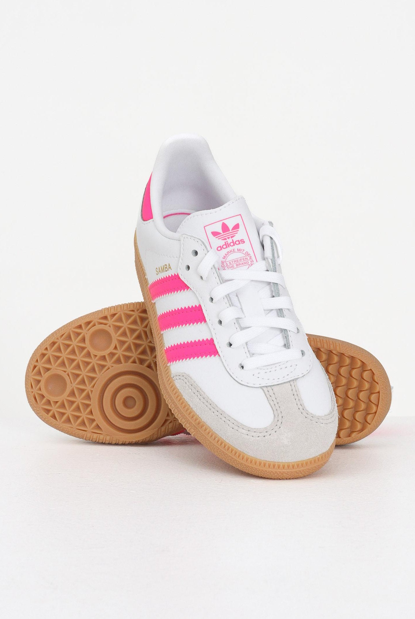 ADIDAS ORIGINALS Sneakers Samba OG bianche e fluo da bambina JQ2827 ADIDAS ORIGINALS
