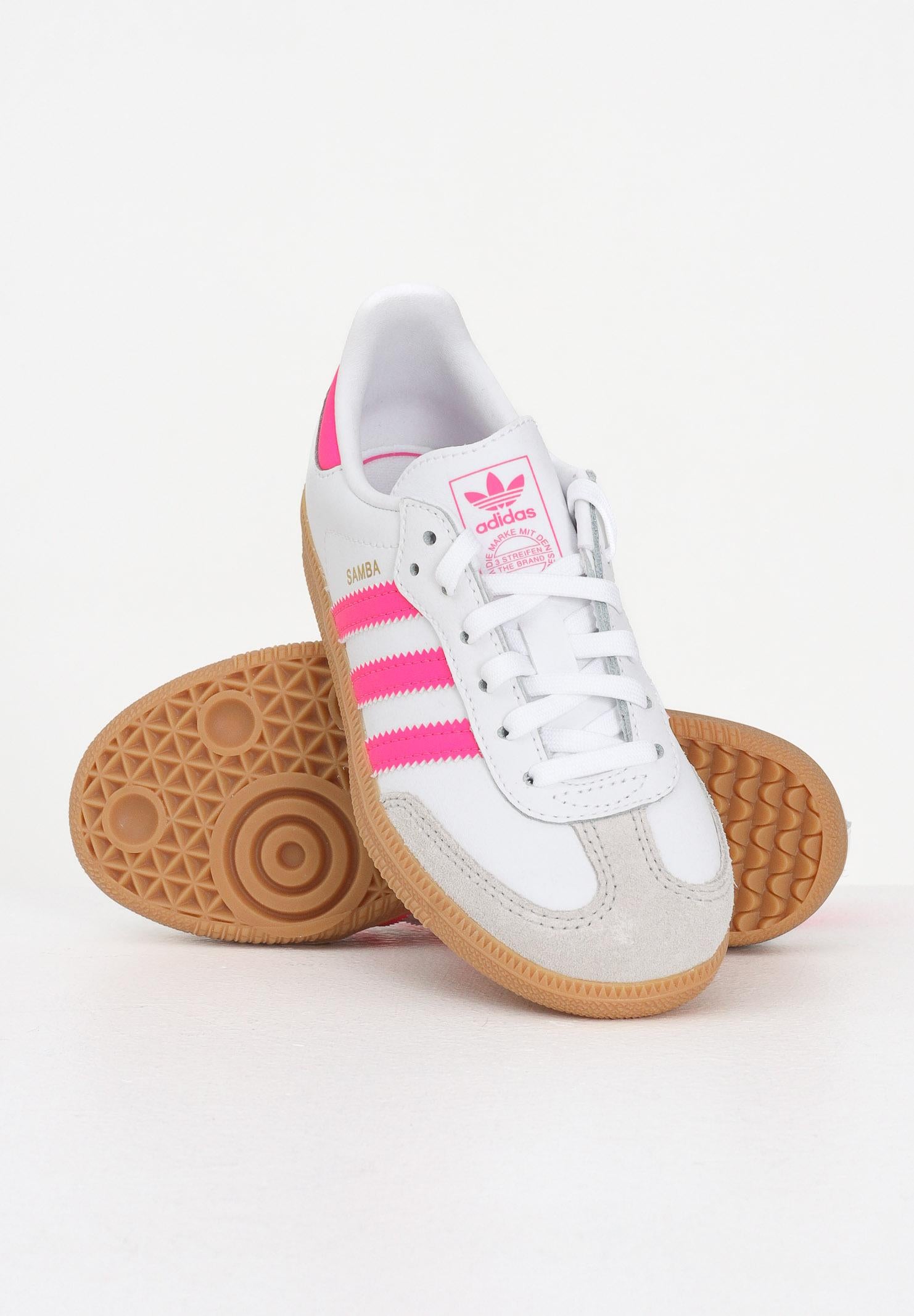 ADIDAS ORIGINALS Sneakers Samba OG bianche e fluo da bambina JQ2827 ADIDAS ORIGINALS