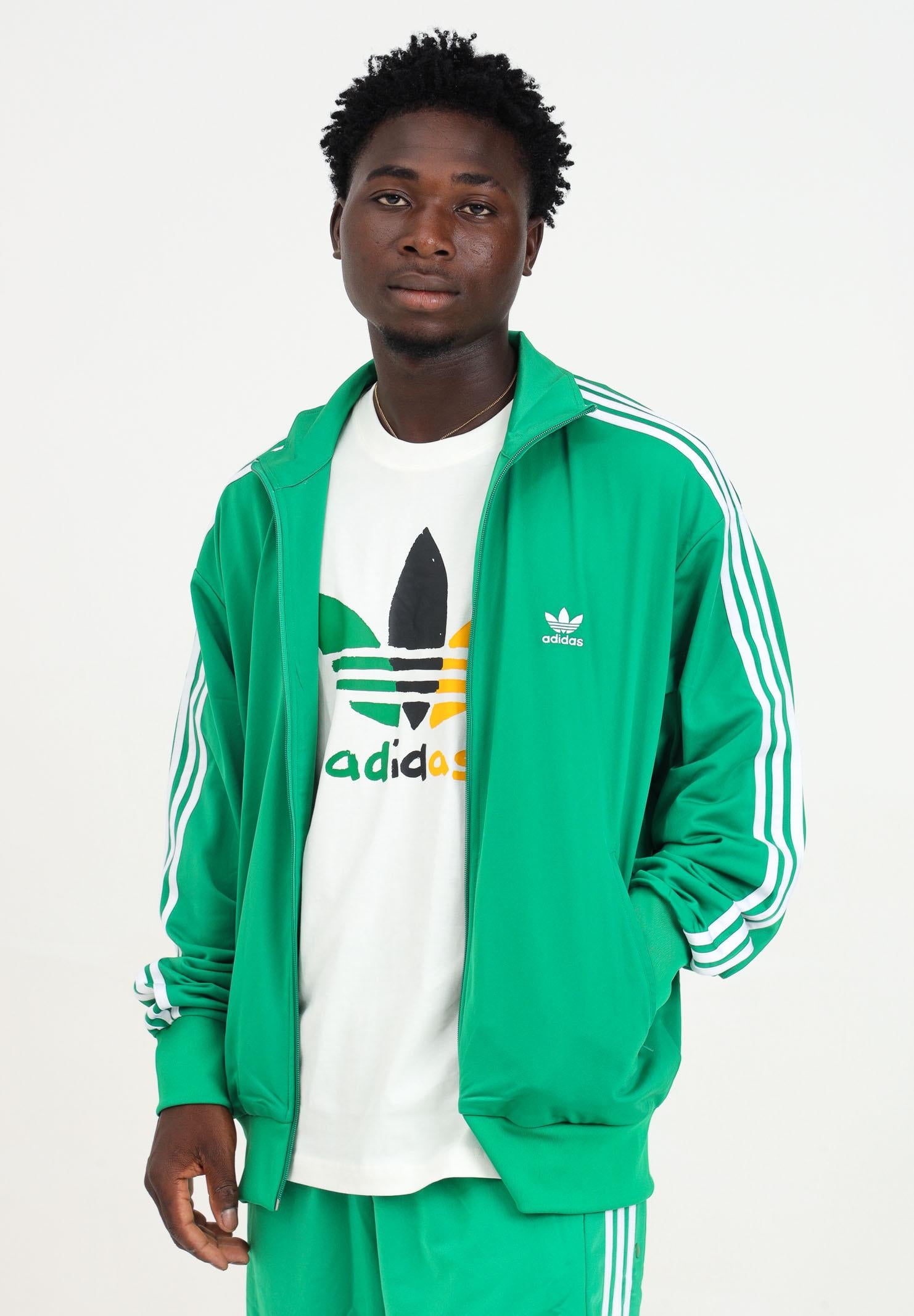 Felpa con zip Adicolor Classics Firebird verde da uomo IU0762 . ADIDAS ORIGINALS