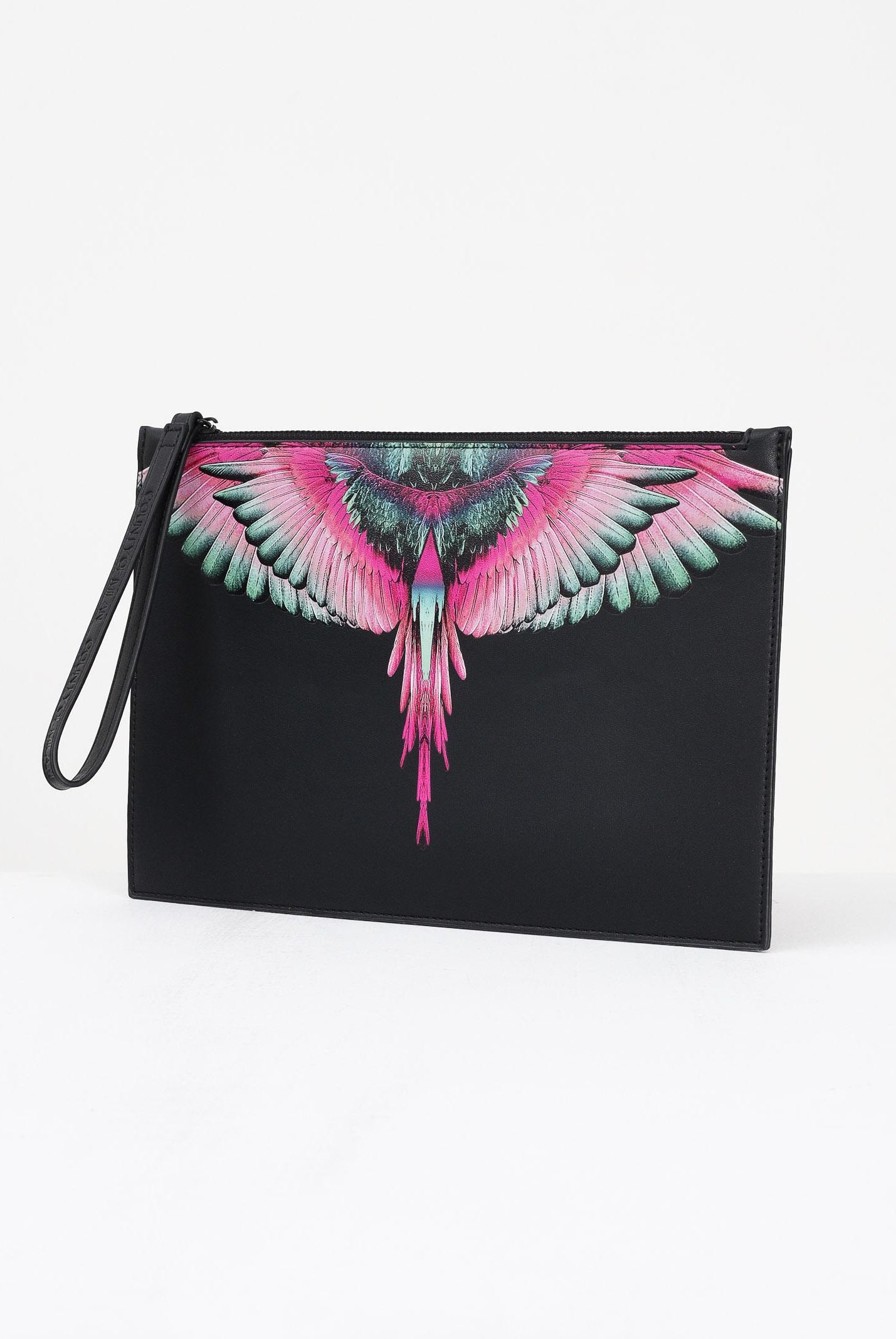 MARCELO BURLON COUNTY OF MILAN Pochette a mano nera per uomo e donna con stampa COMAF250134 MARCELO BURLON COUNTY OF MILAN