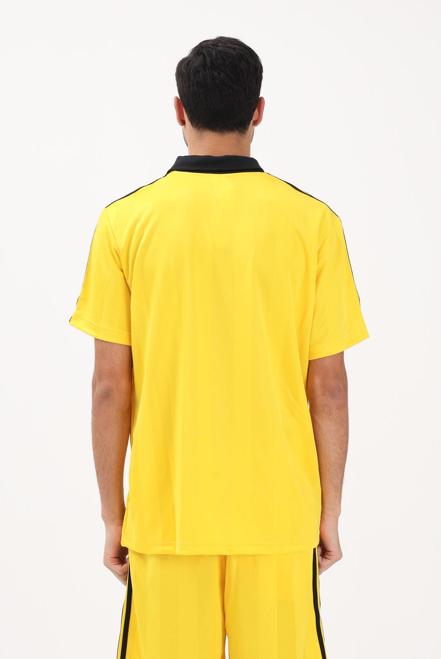 ADIDAS ORIGINALS Polo a manica corta Archive Collar Engineered Jersey gialla da uomo KE3581 . ADIDAS ORIGINALS