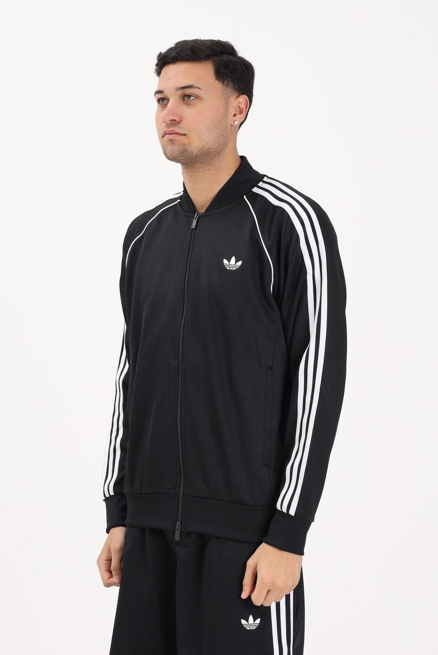 ADIDAS ORIGINALS Felpa con zip SST nera da uomo KE3512 . ADIDAS ORIGINALS