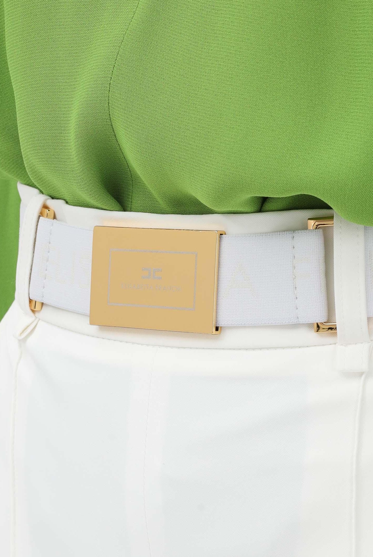 ELISABETTA FRANCHI Shorts avorio da donna con cintura SH00861E2 360 ELISABETTA FRANCHI