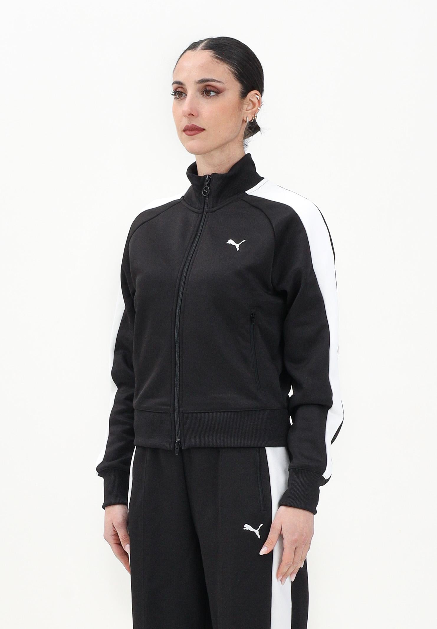 PUMA Felpa con zip T7 ALWAYS ON nera da donna 629796 01 PUMA