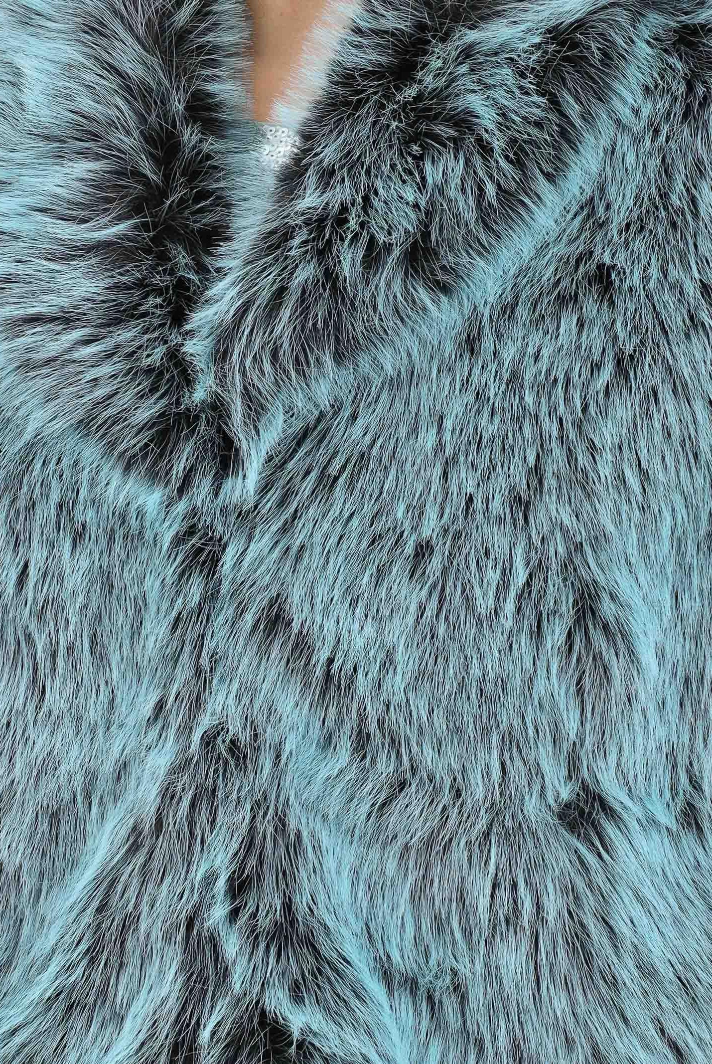 PATRIZIA PEPE Pellicciotto verde acqua da donna 8F0063E072 G616 PATRIZIA PEPE