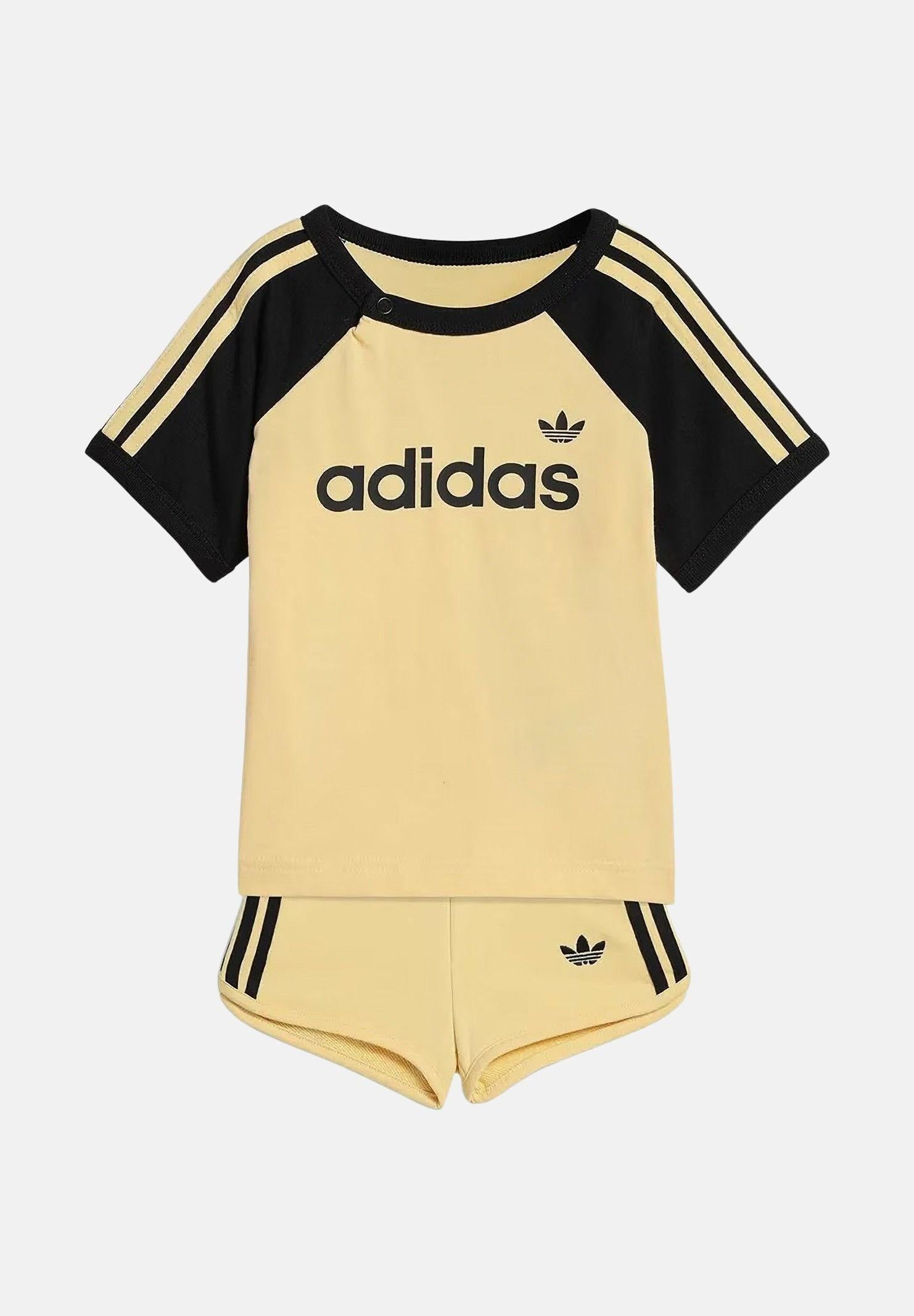 ADIDAS ORIGINALS Completino Sprinter giallo e nero da neonato KD1056 . ADIDAS ORIGINALS