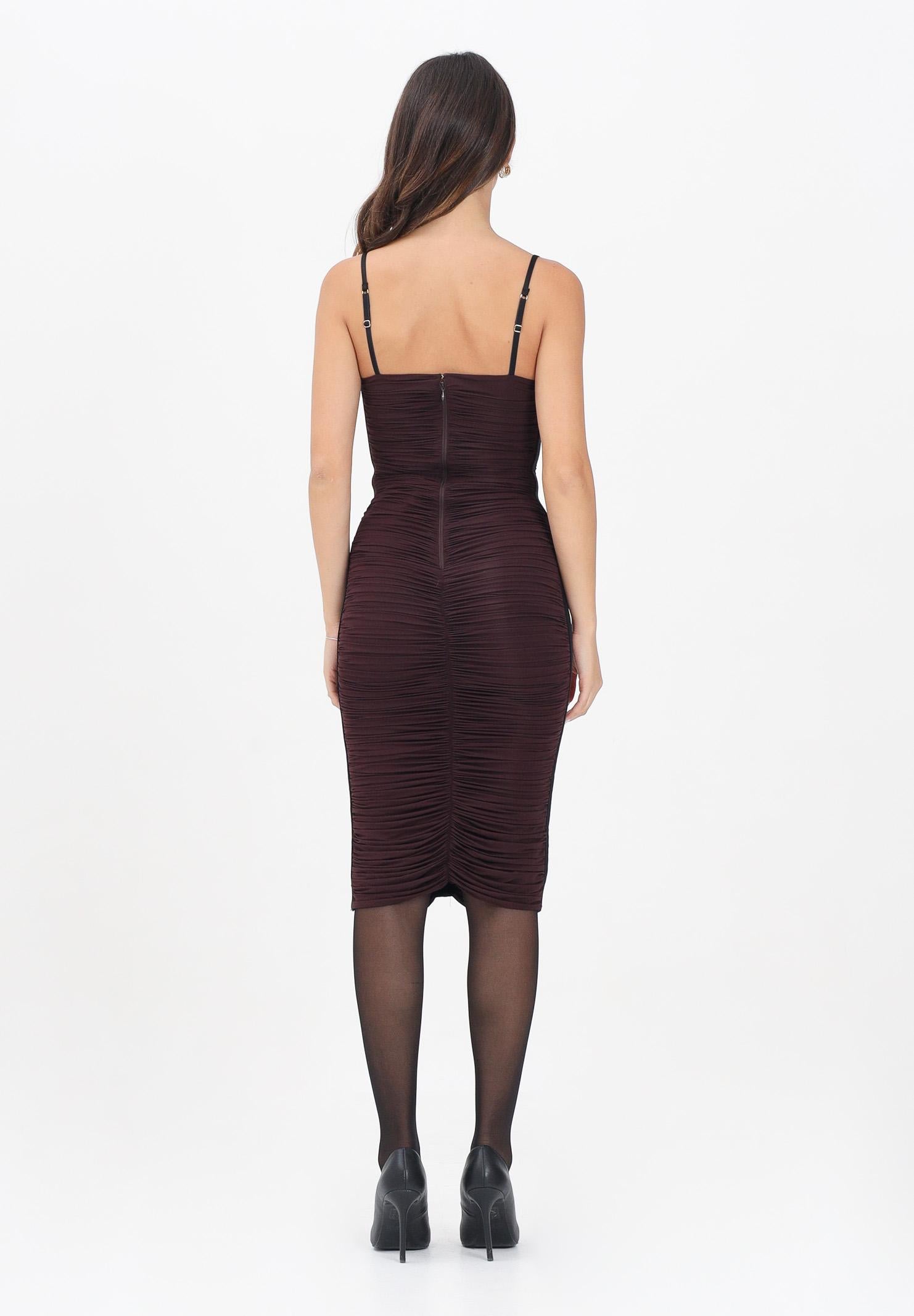 ELISABETTA FRANCHI Abito midi bordeaux da donna con drappeggi AB81556E2 EA4 ELISABETTA FRANCHI