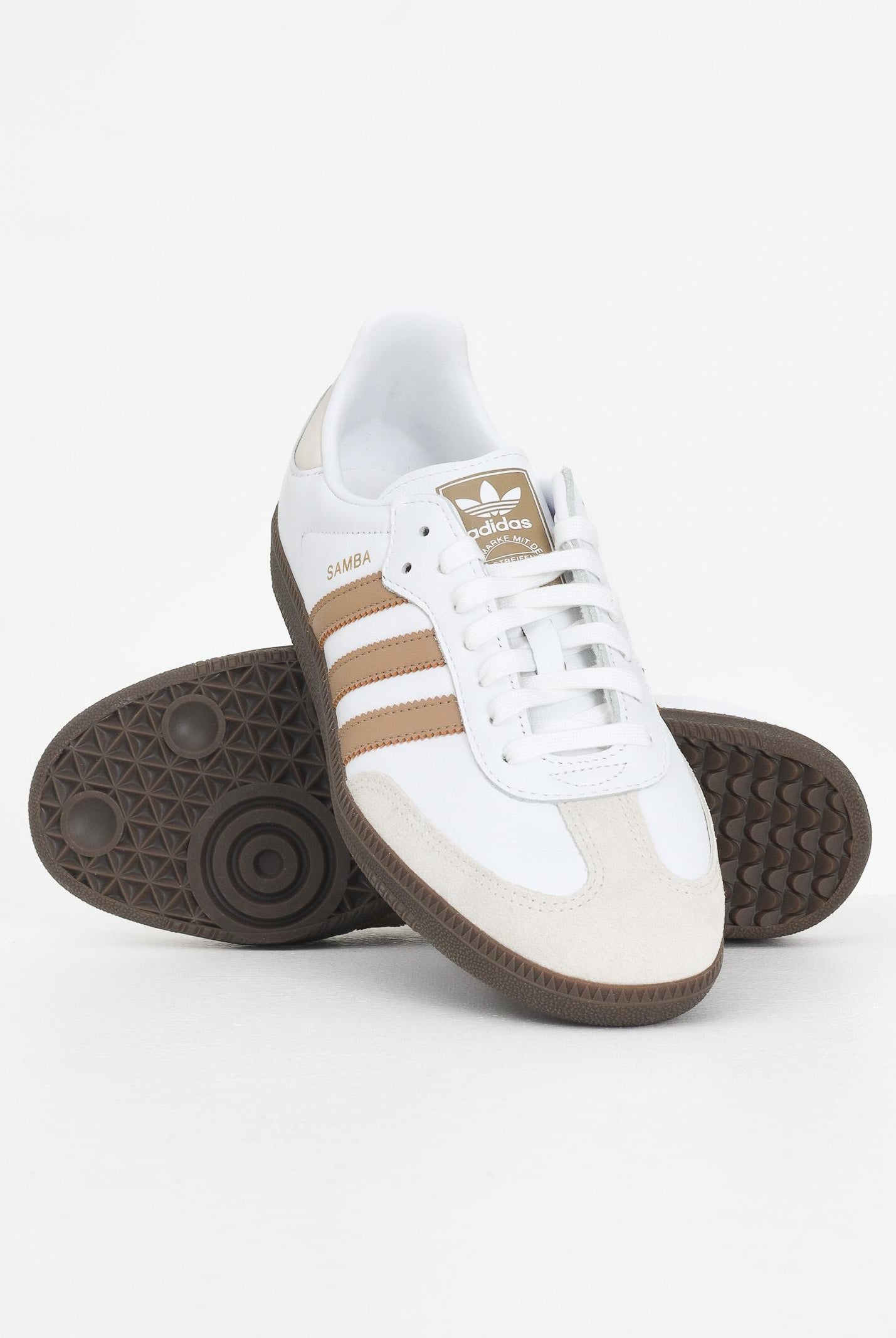 ADIDAS ORIGINALS Sneakers Samba bianche e beige da uomo JR0912 . ADIDAS ORIGINALS
