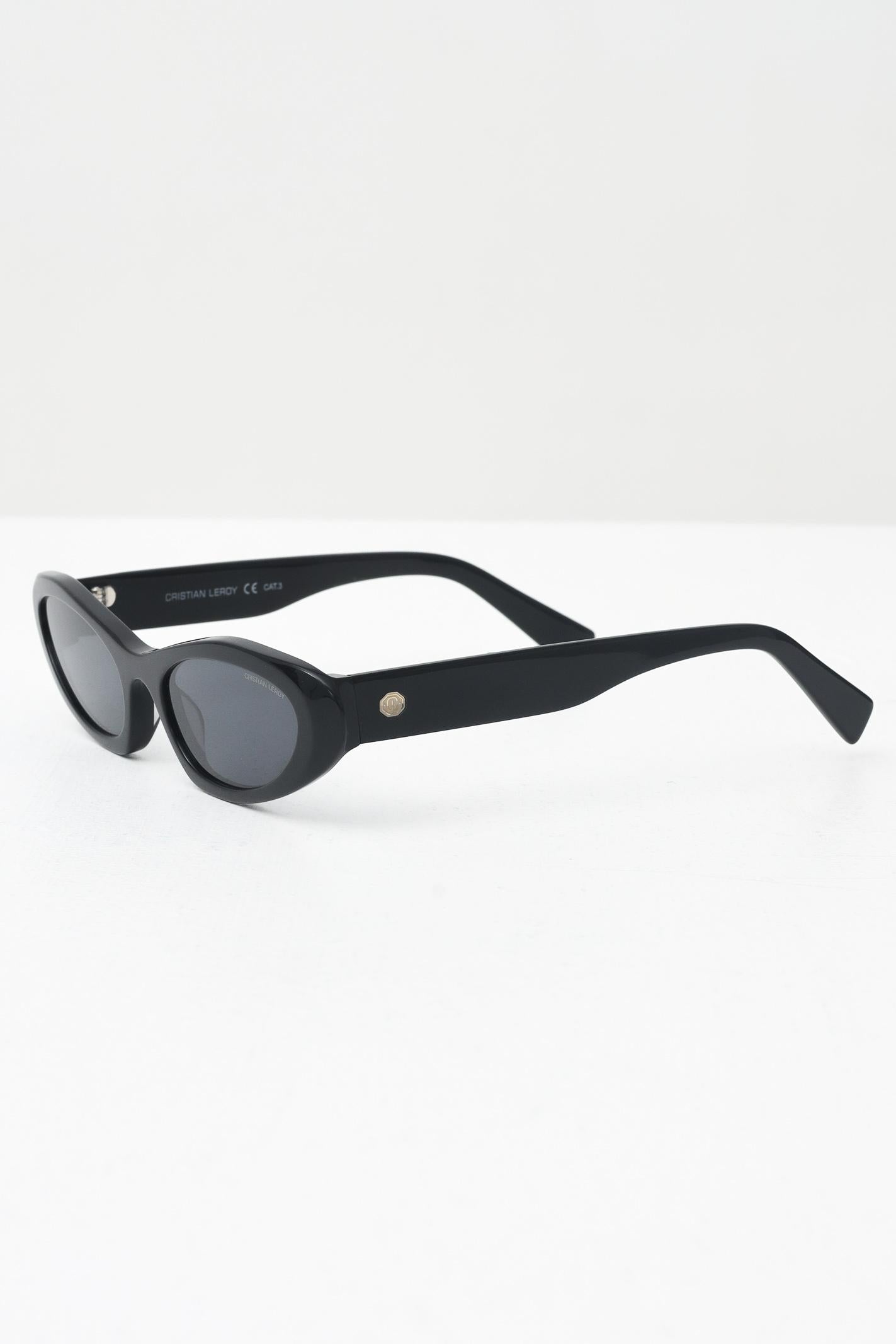 CRISTIAN LEROY Occhiali da sole cat-eye neri da donna 25061 01 CRISTIAN LEROY