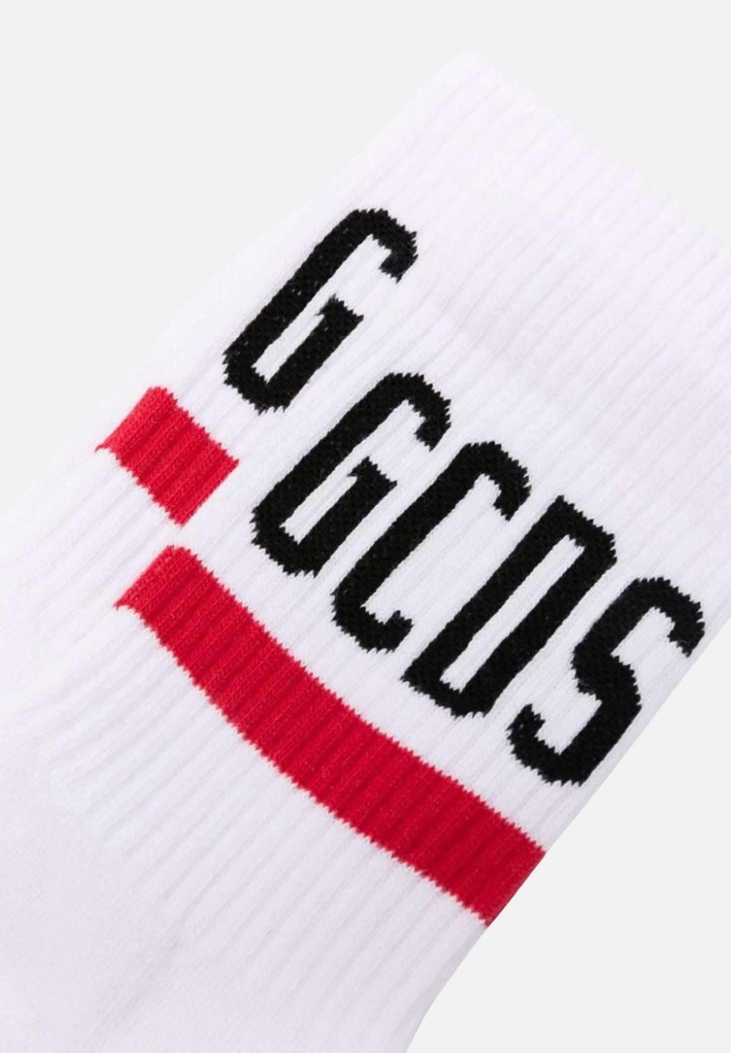 GCDS Calzini bianchi per uomo e donna con logo GCDS A2OU3800KC7 45 GCDS