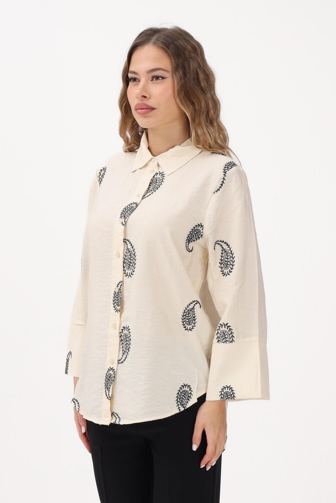 JDY Camicia panna da donna con fantasia paisley 15367956 ECBL JDY