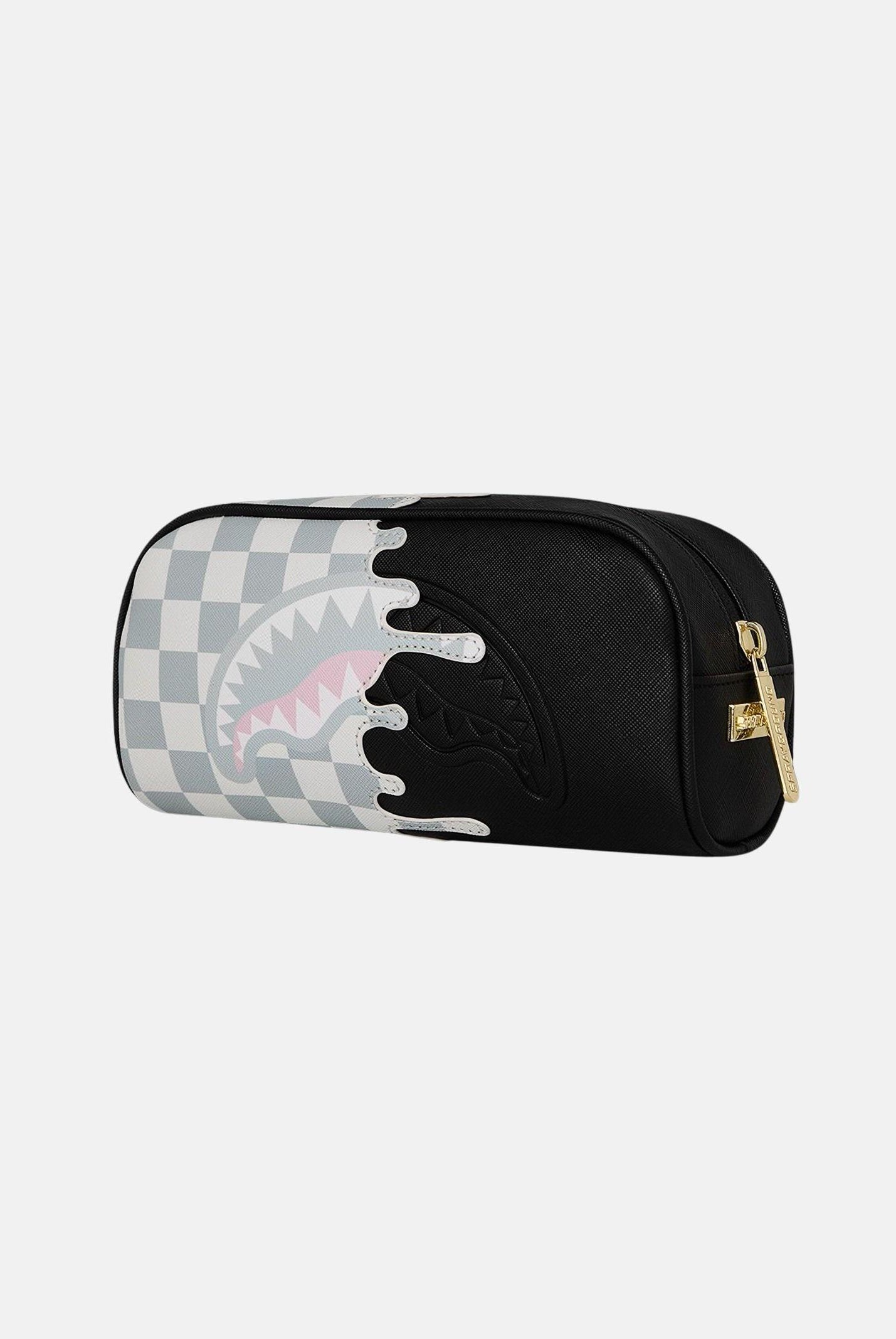 SPRAYGROUND Astuccio Cream Check Side Drip nero e bianco da donna 910B8921NSZ . SPRAYGROUND