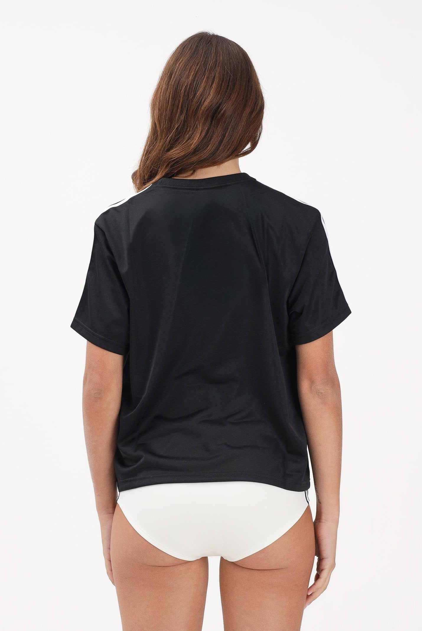 ADIDAS ORIGINALS T-shirt a manica corta FIREBIRD nera da donna KD5574 . ADIDAS ORIGINALS