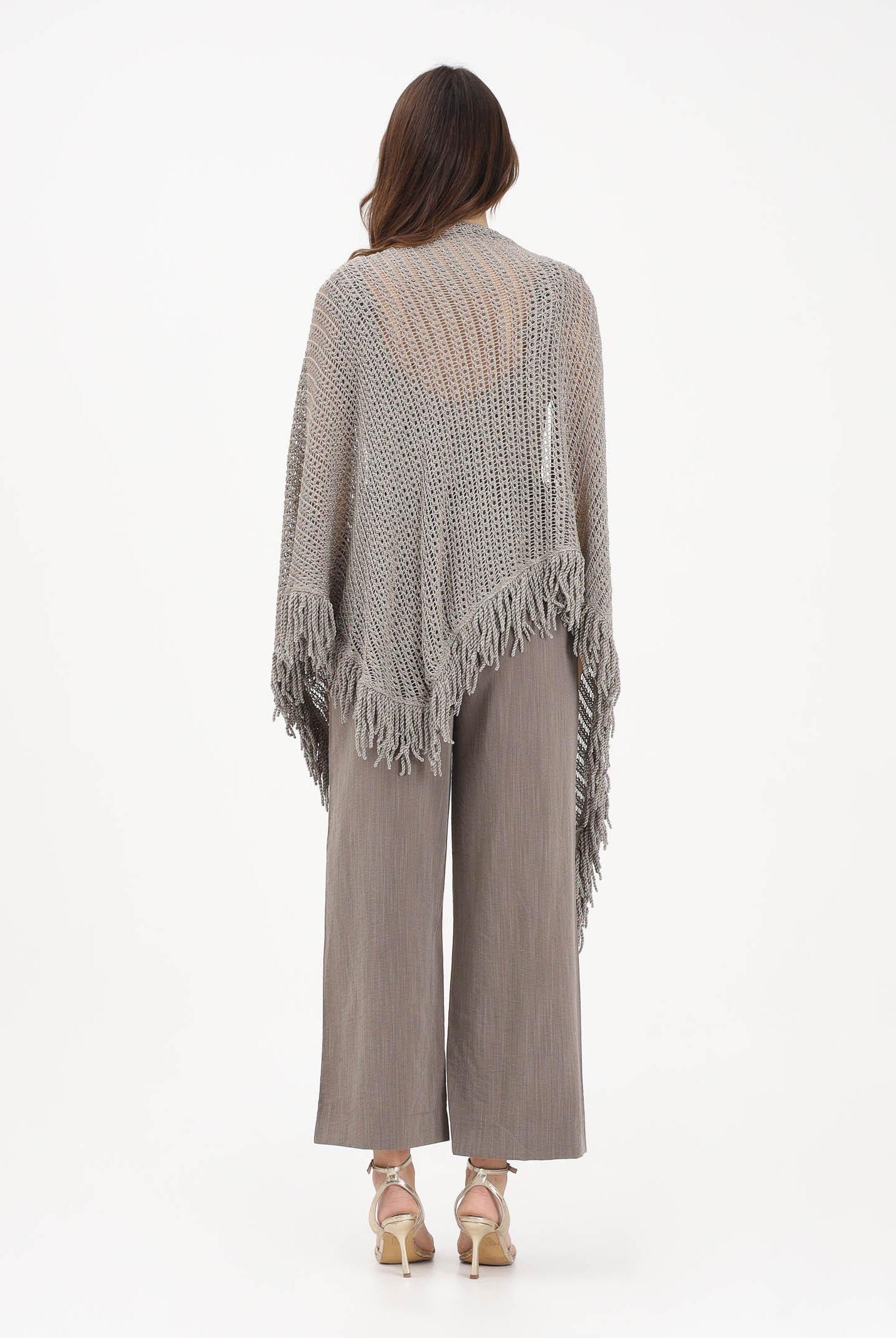 SIMONA CORSELLINI Stola fango da donna in maglia crochet dal gusto boho-chic P26CPSLO0101 V0770 SIMONA CORSELLINI