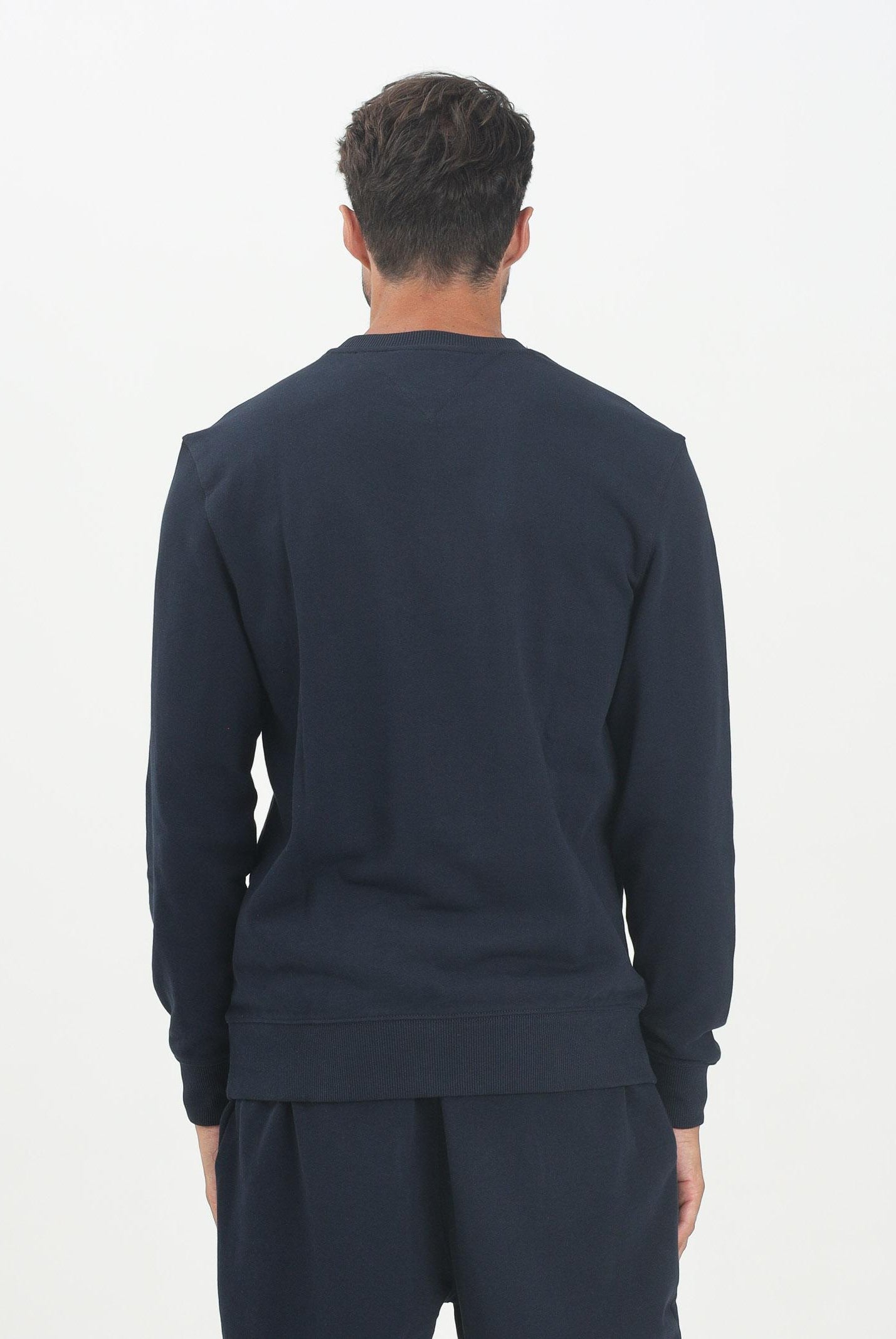 TOMMY HILFIGER Felpa girocollo blu da uomo con logo MW0MW39376DW5 TOMMY HILFIGER