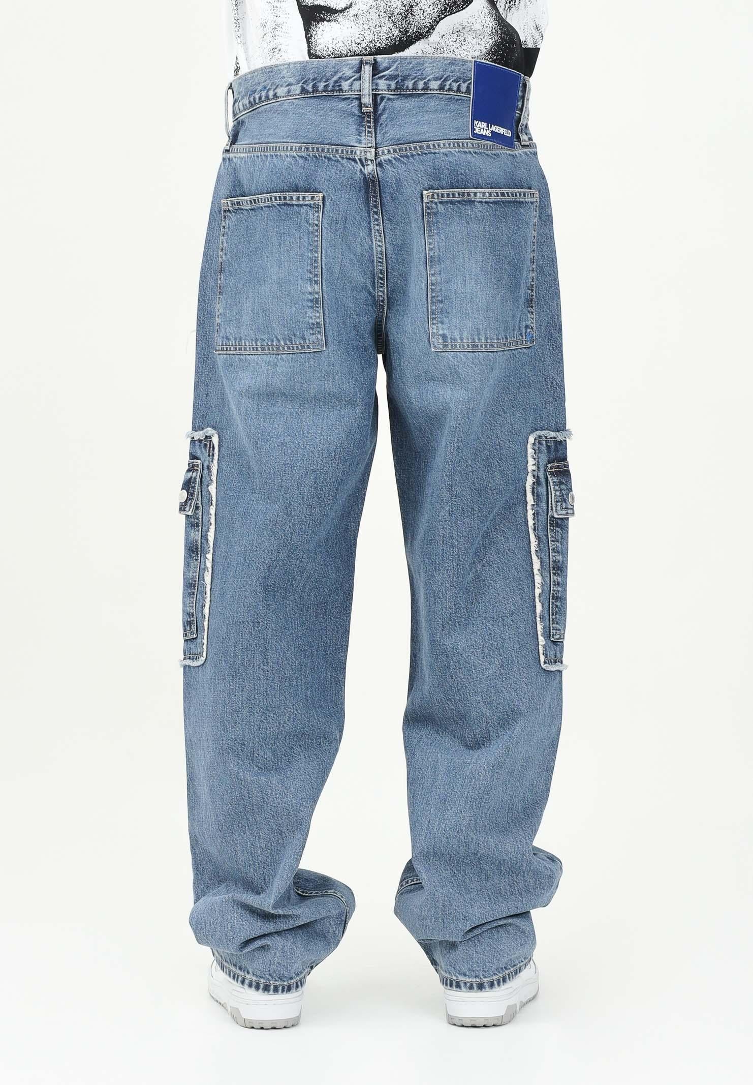 KARL LAGERFELD Jeans cargo in denim blu da uomo KLA1M10052 1NA KARL LAGERFELD